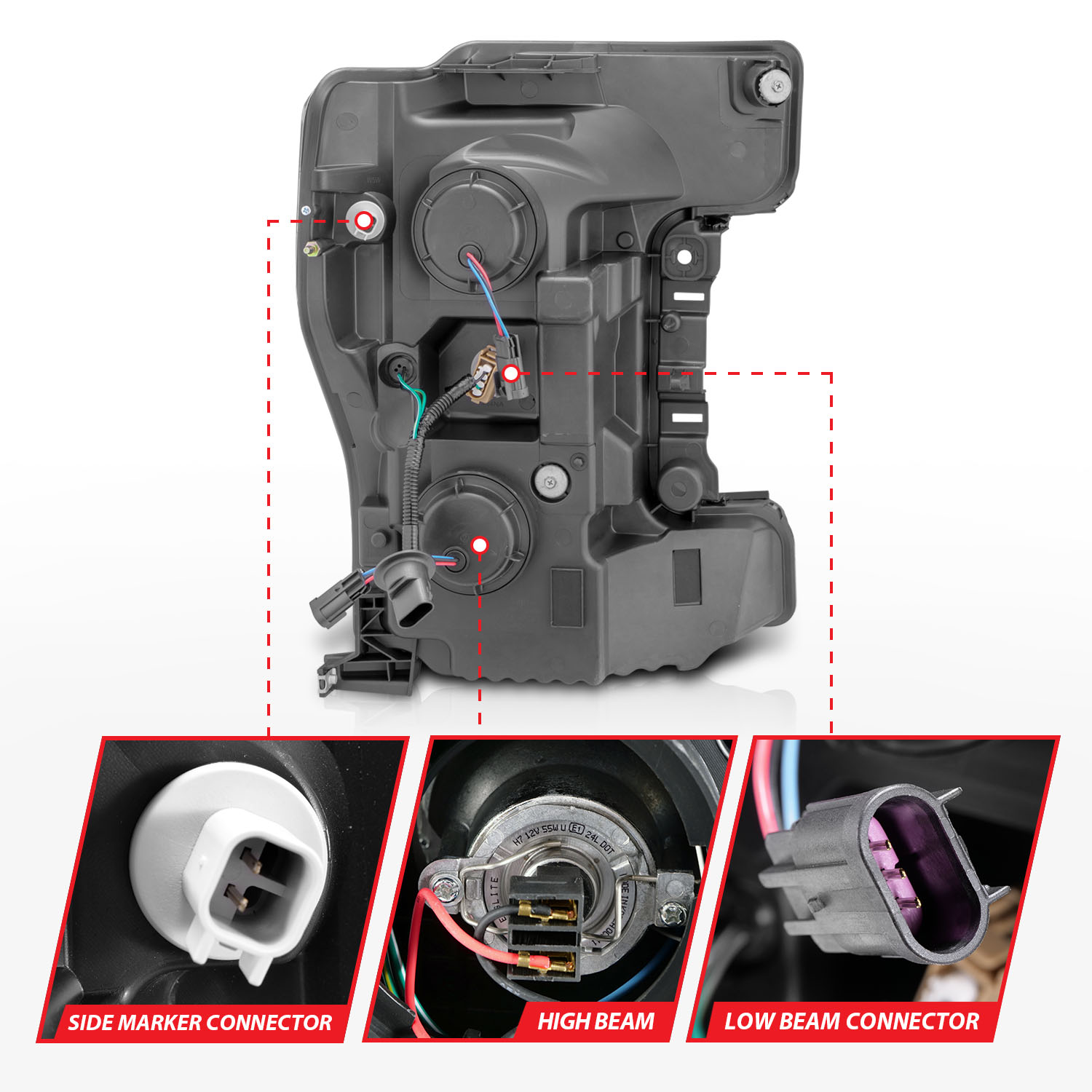 ANZO USA Projector Headlight Set 111388