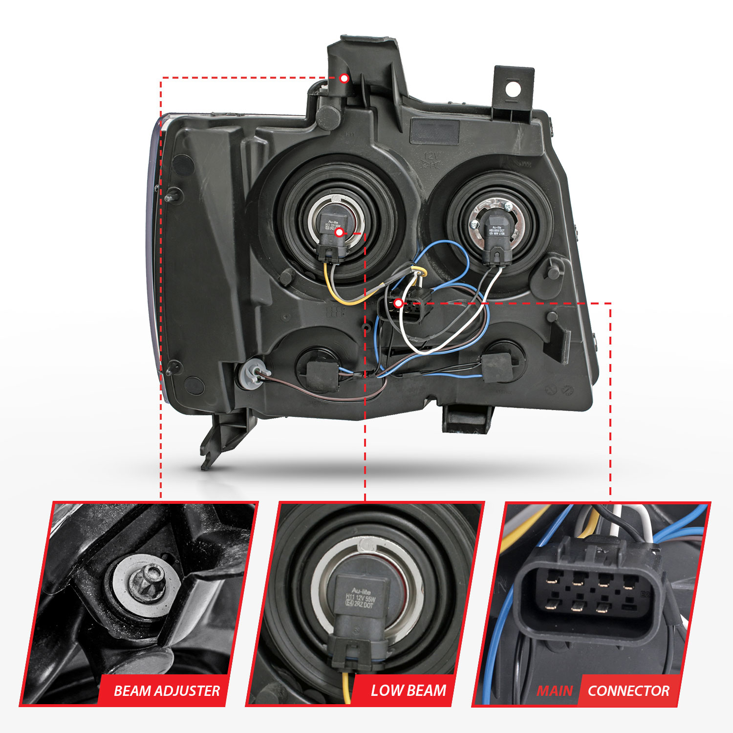 ANZO USA ANZO USA Crystal Headlights 111392