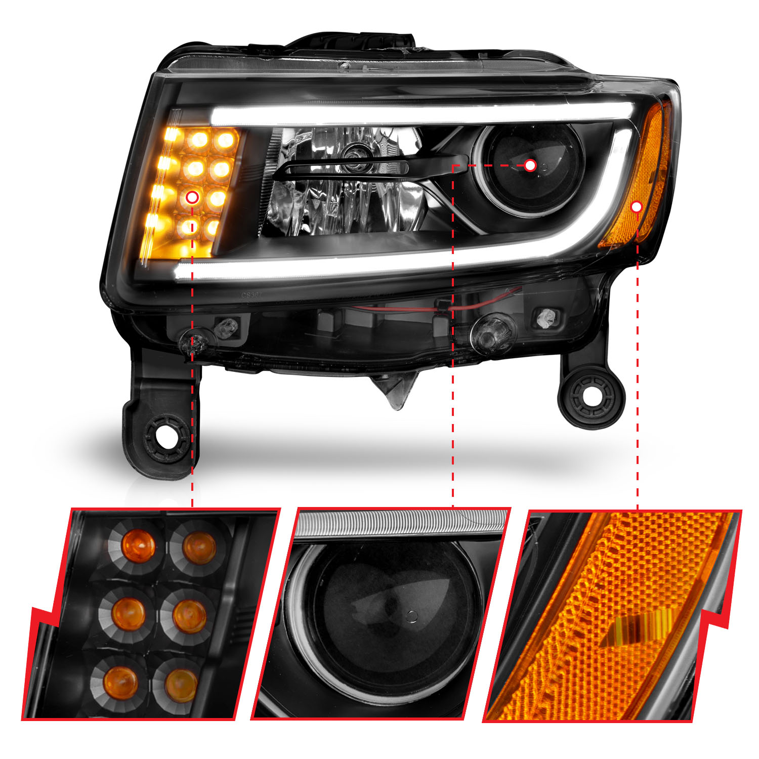 ANZO USA Projector Headlight Set 111329