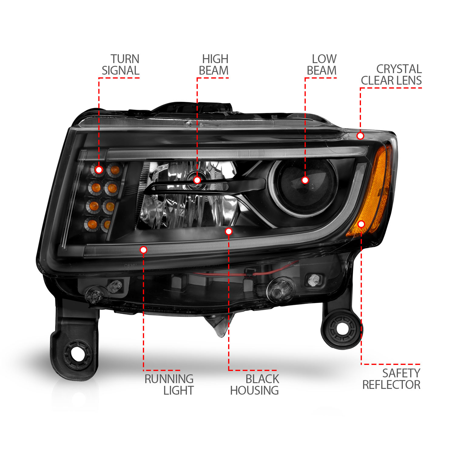 ANZO USA Projector Headlight Set 111329