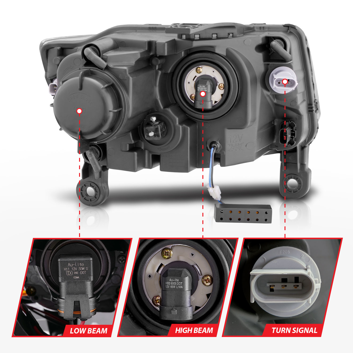 ANZO USA Projector Headlight Set 111329