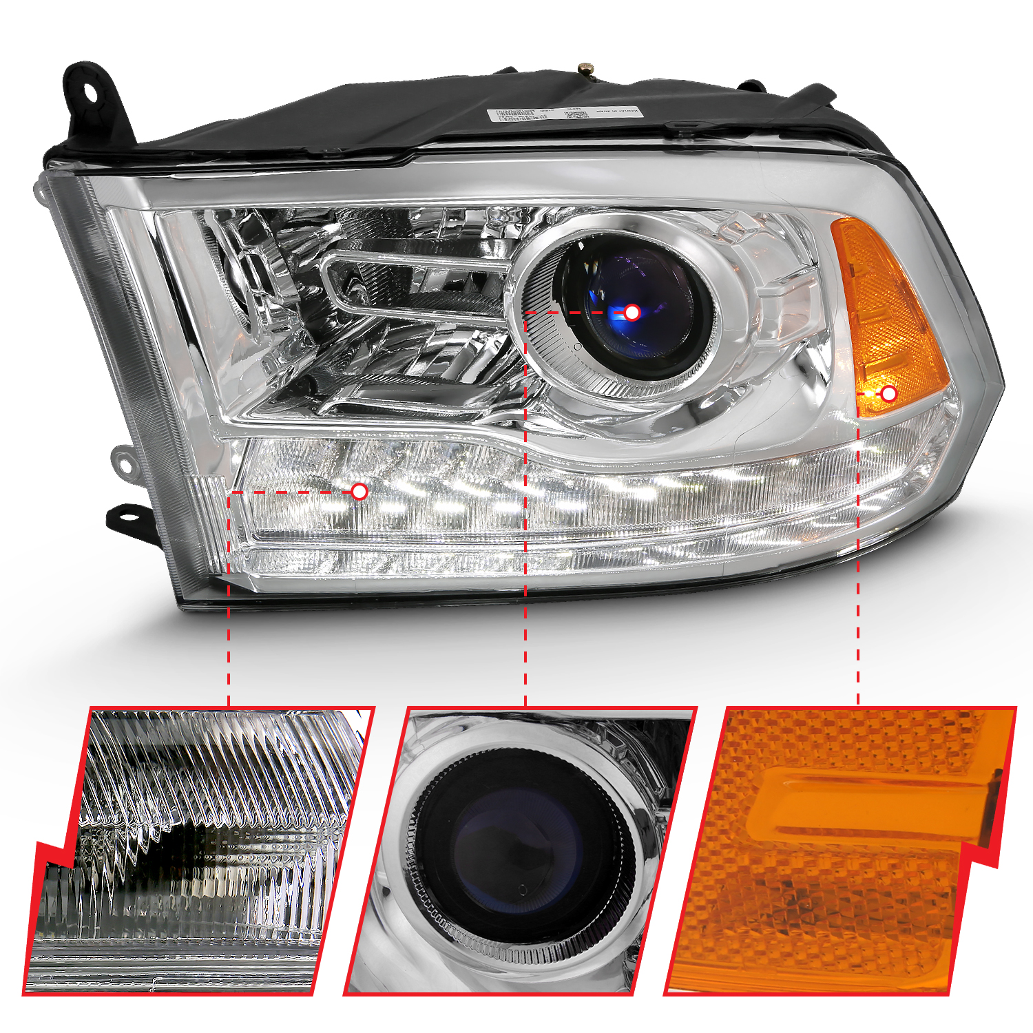 ANZO USA ANZO USA Projector Headlights W/ Halo 111440