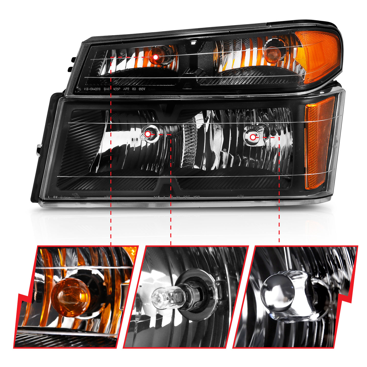ANZO USA Crystal Headlight 111451