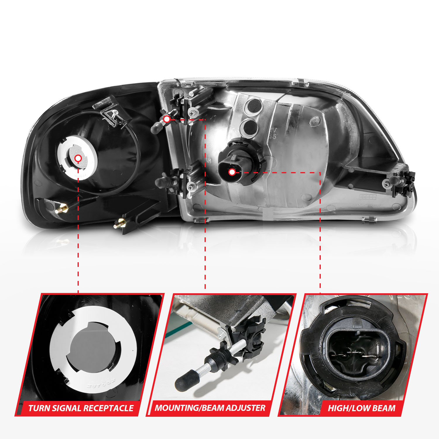 ANZO USA Crystal Headlight 111460