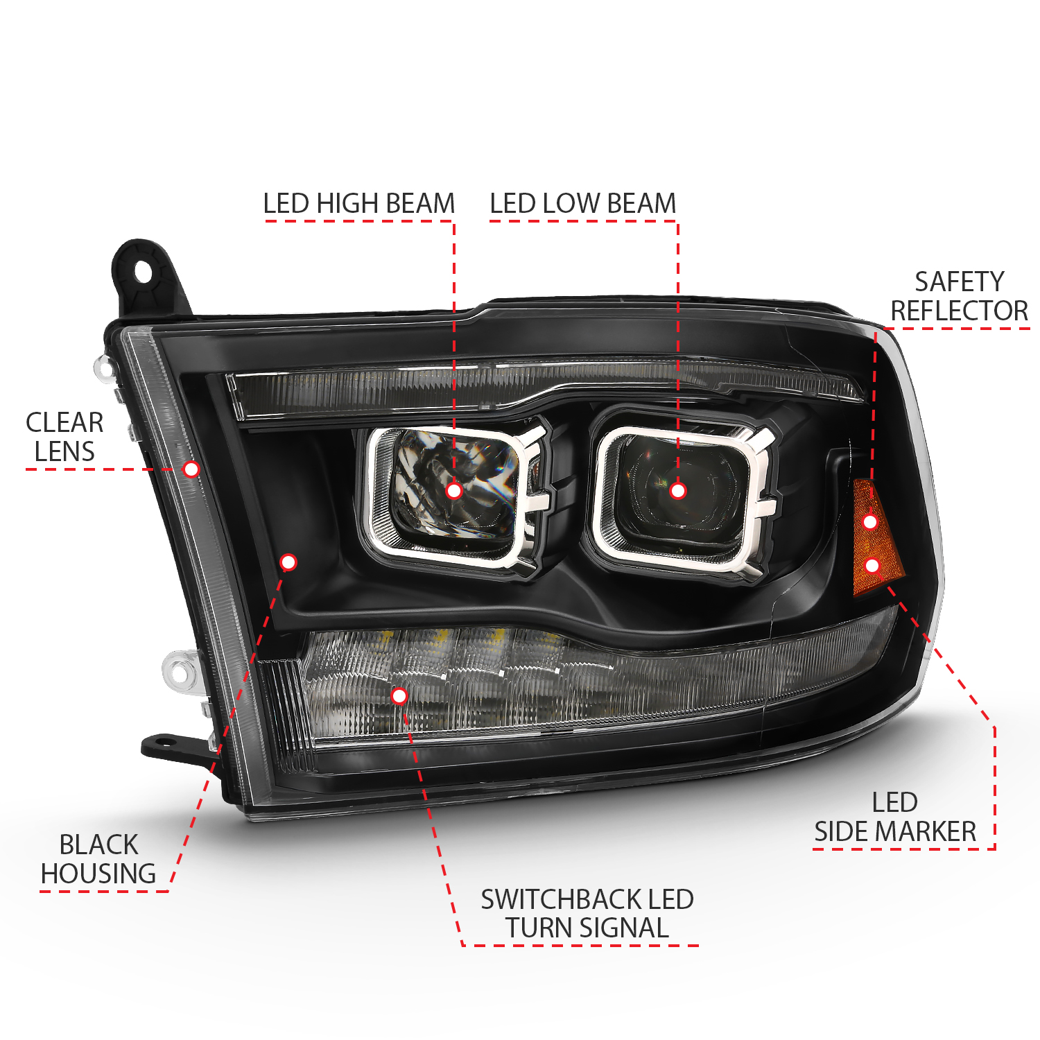 ANZO USA LED Projector Headlights 111464