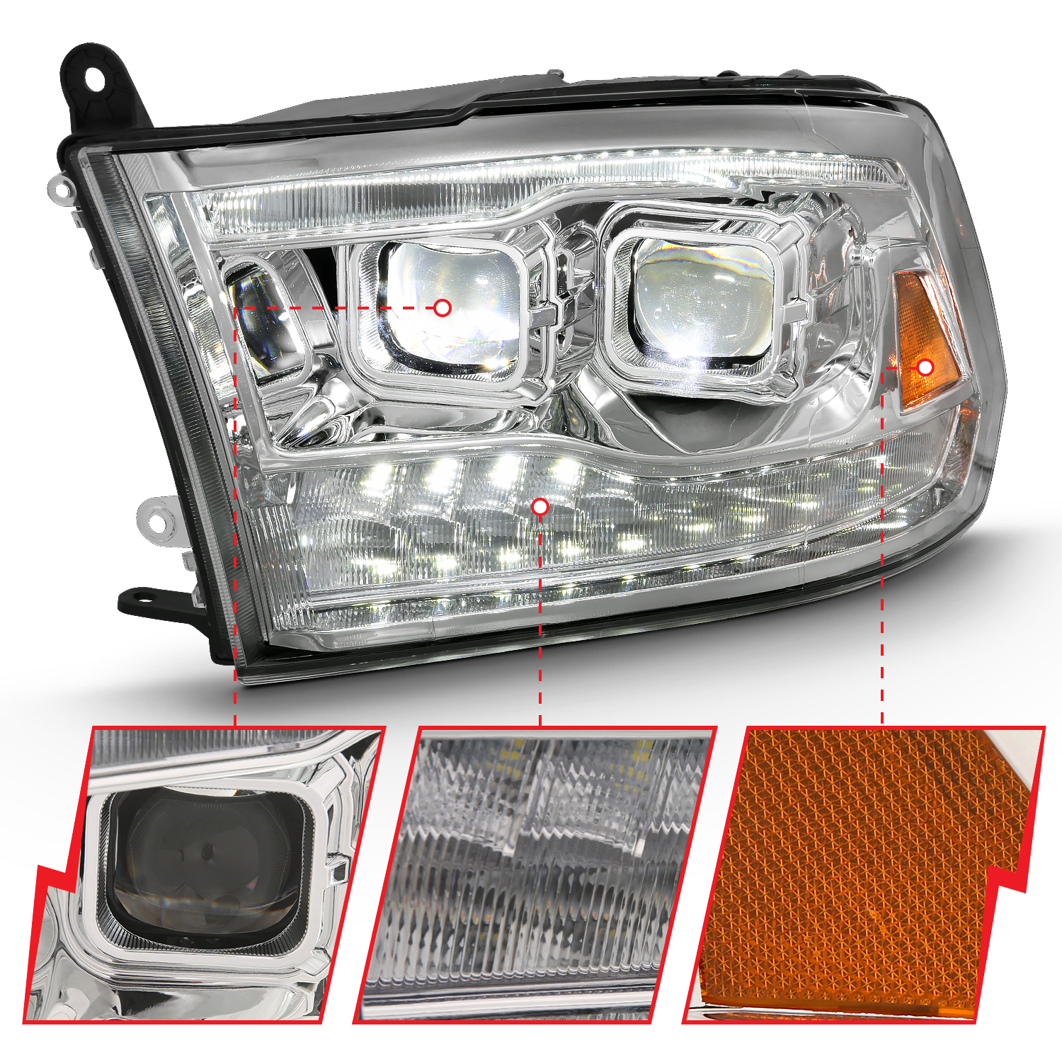 ANZO USA LED Projector Headlights 111465