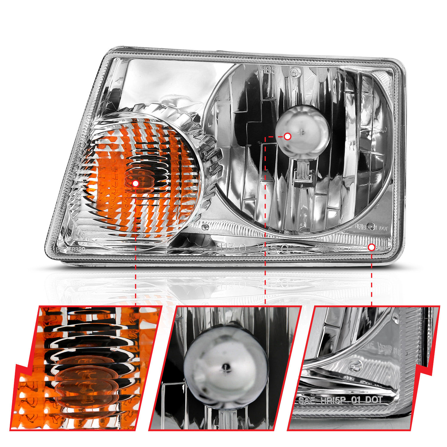 ANZO USA Crystal Headlights 111473