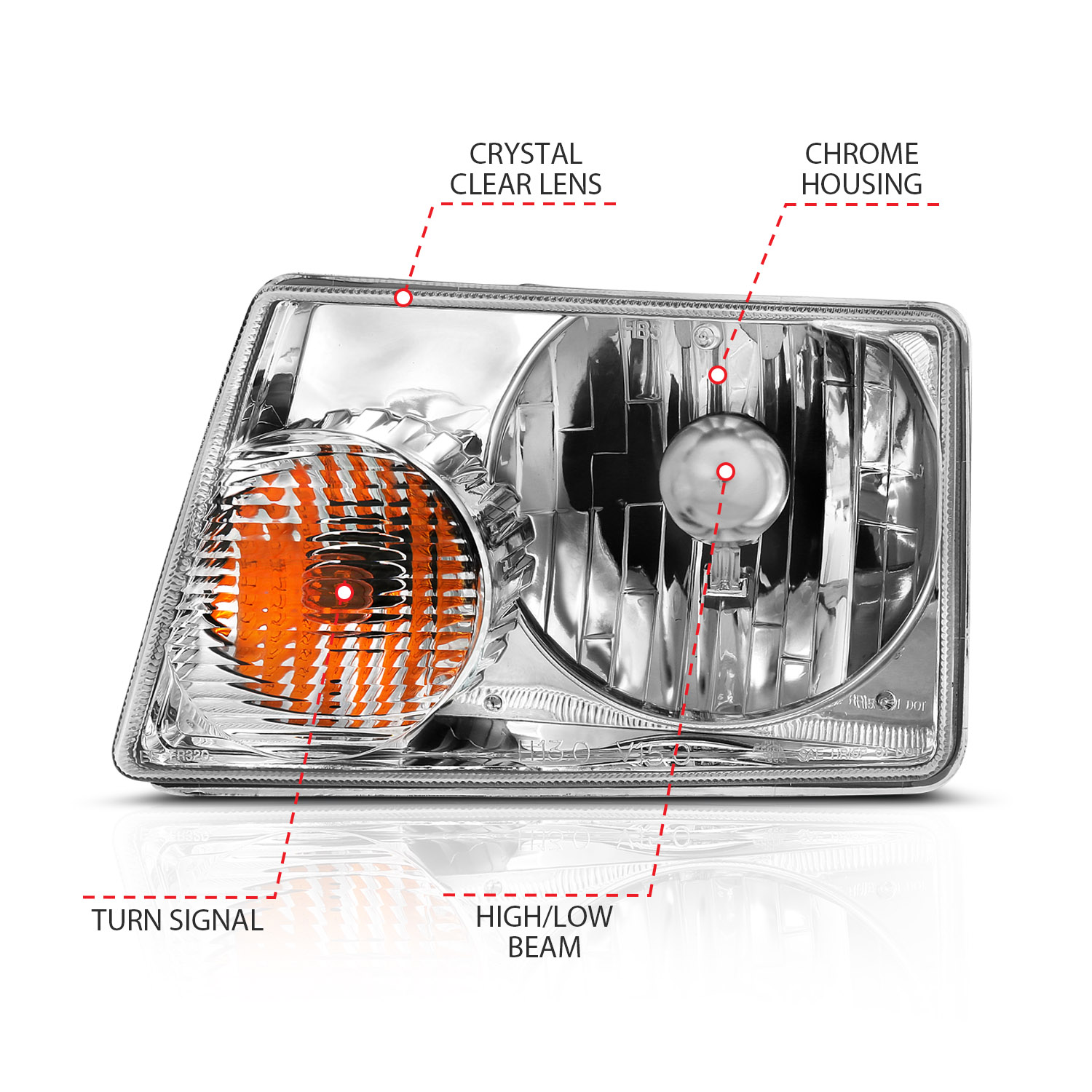 ANZO USA Crystal Headlights 111473