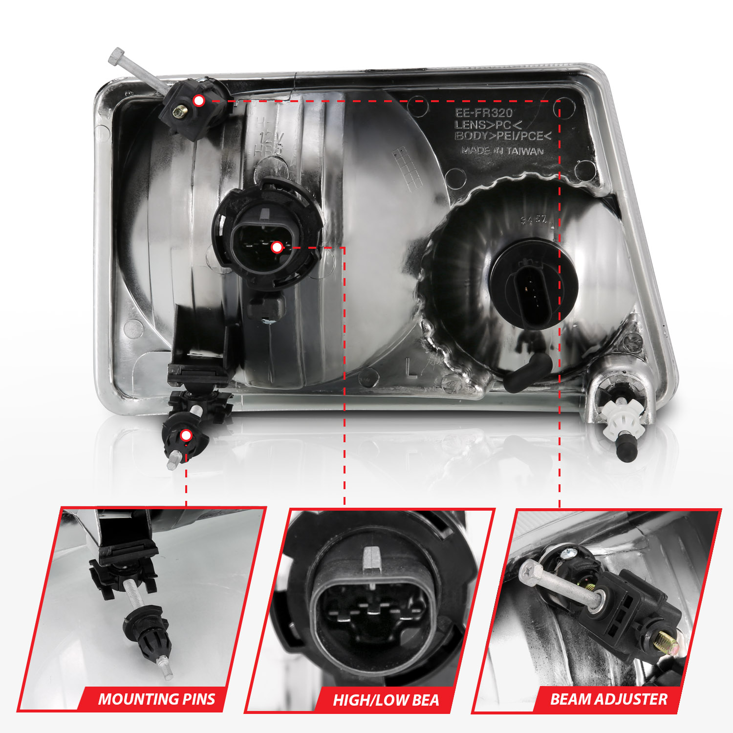 ANZO USA Crystal Headlights 111473