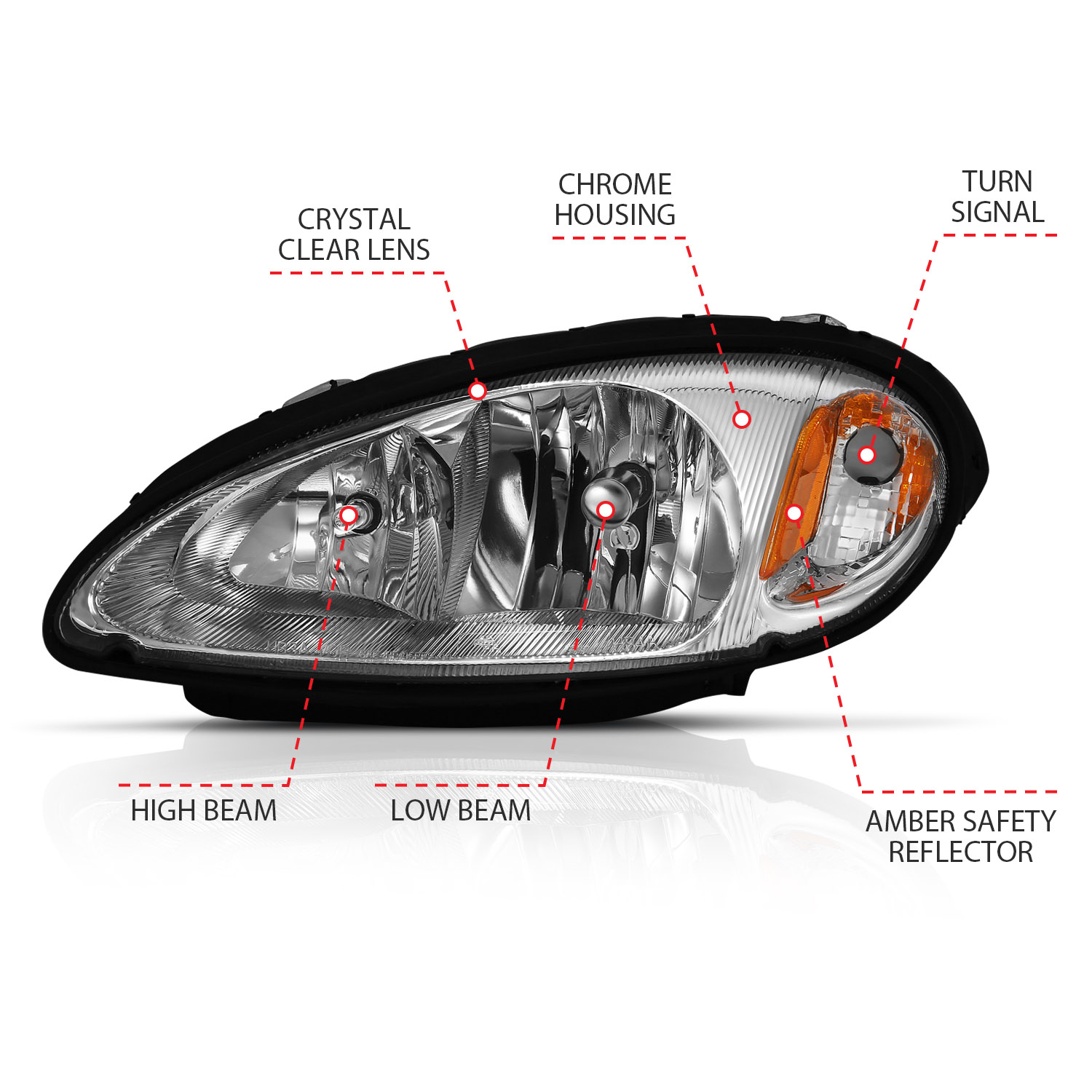 ANZO USA Crystal Headlights 111472