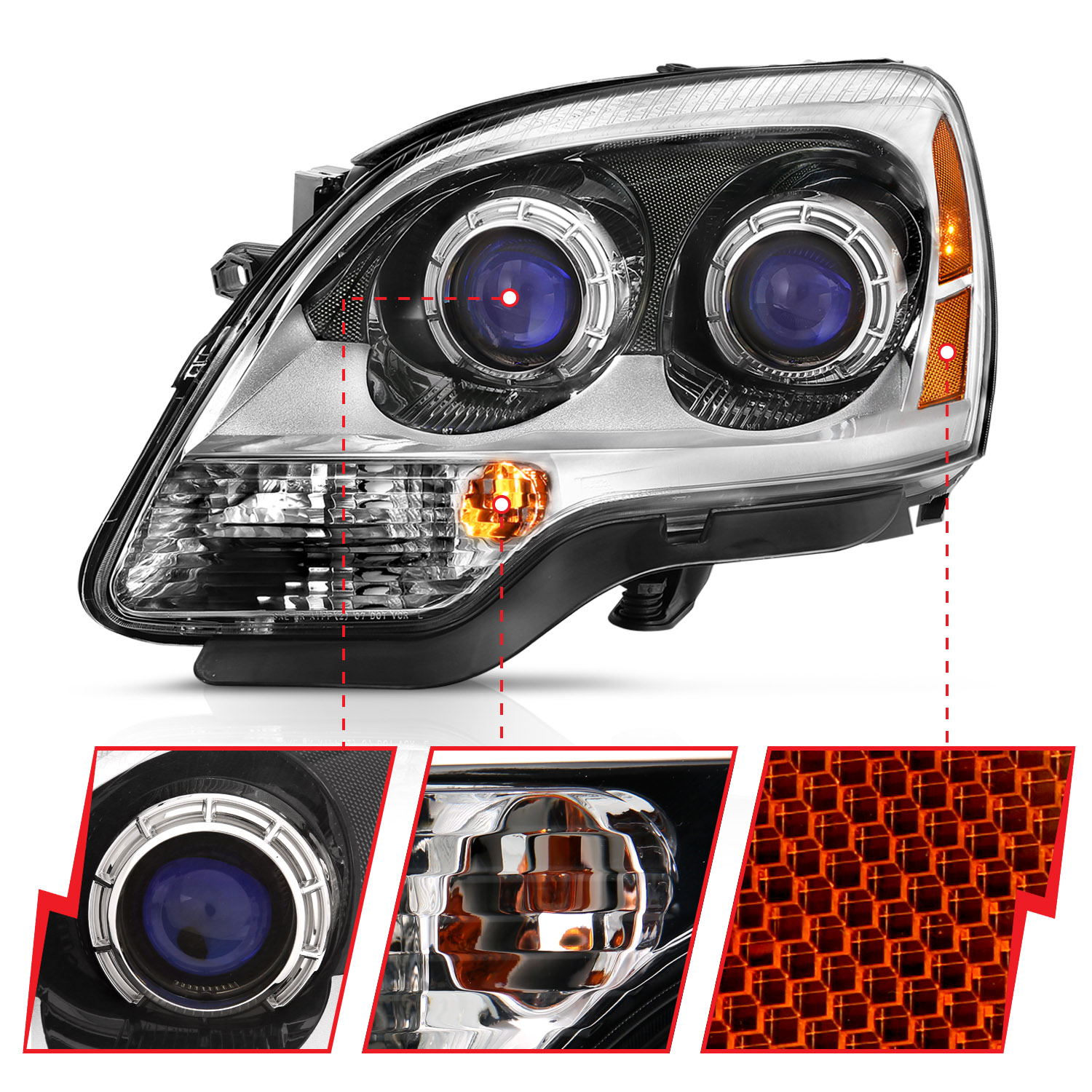 ANZO USA Crystal Headlights 111476