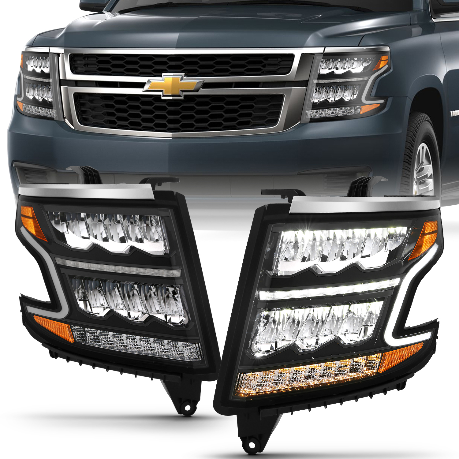ANZO USA LED Crystal Headlights 111478