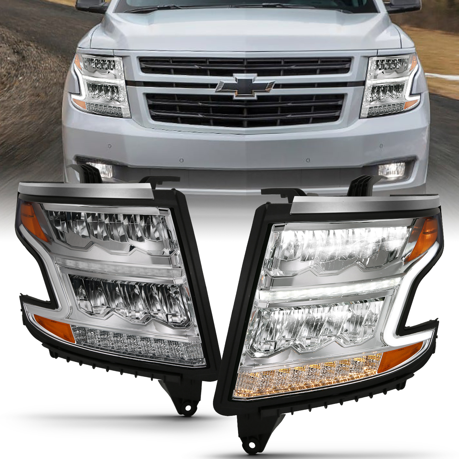 ANZO USA LED Crystal Headlights 111479