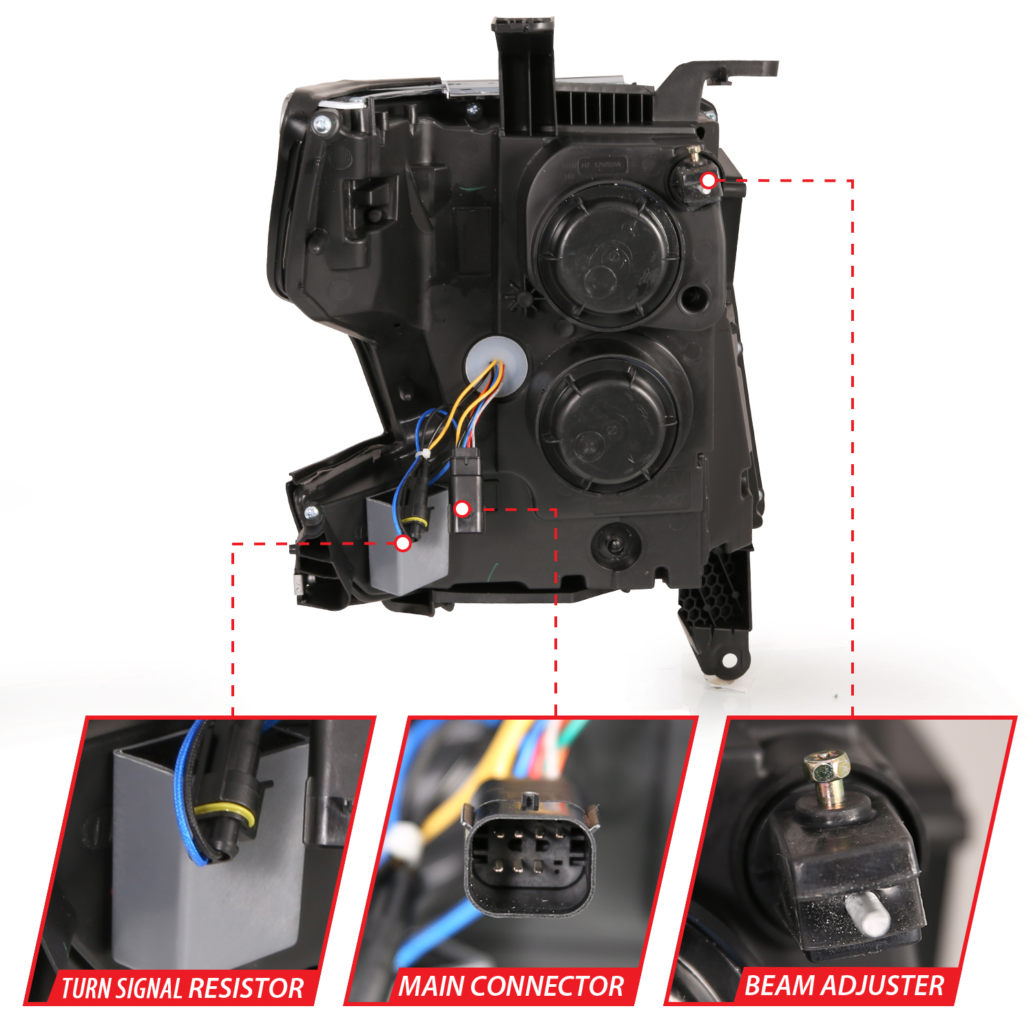 ANZO USA LED Crystal Headlights 111479