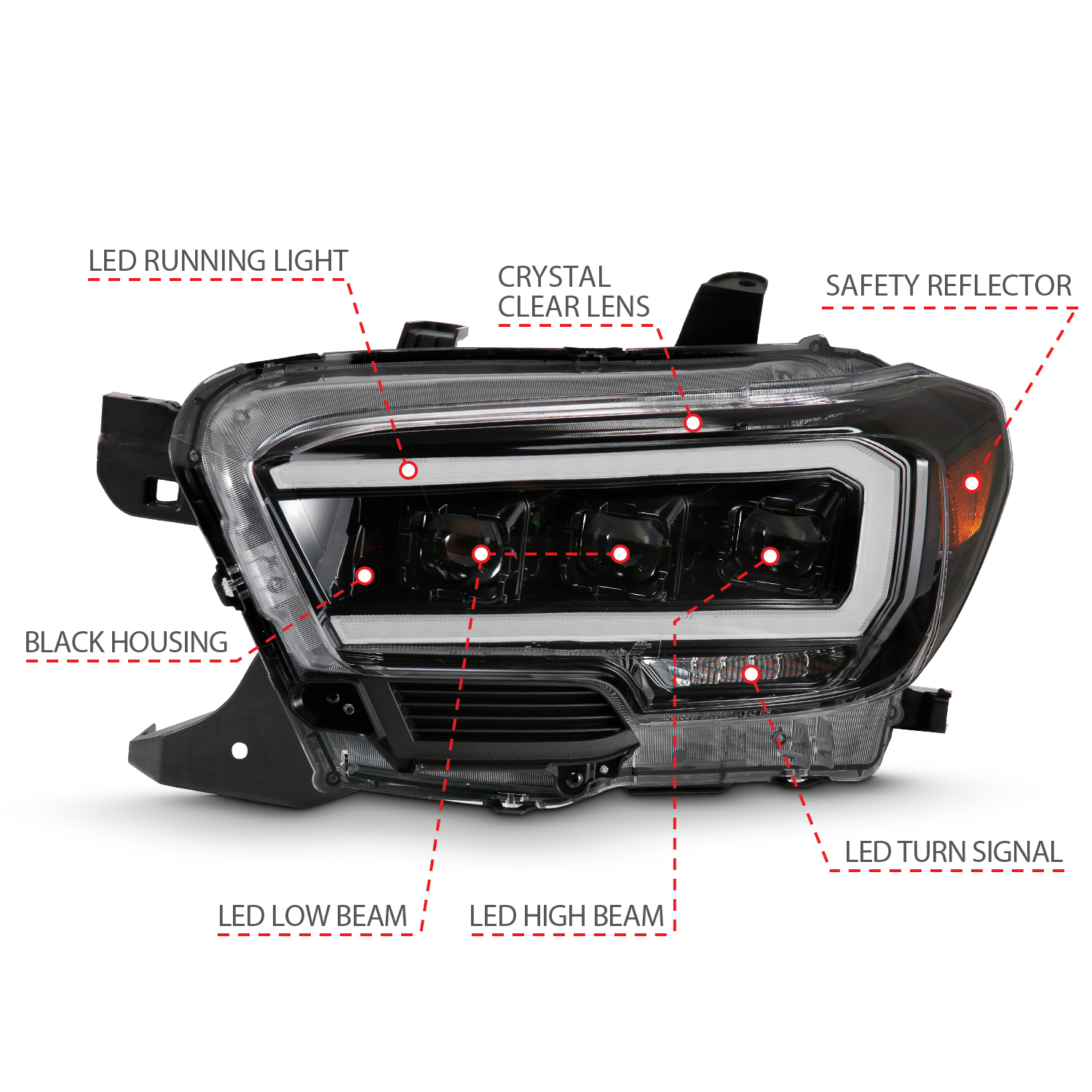 ANZO USA LED Projector Headlight 111496