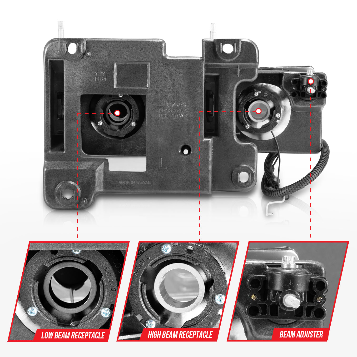 ANZO USA Crystal Headlight 111499