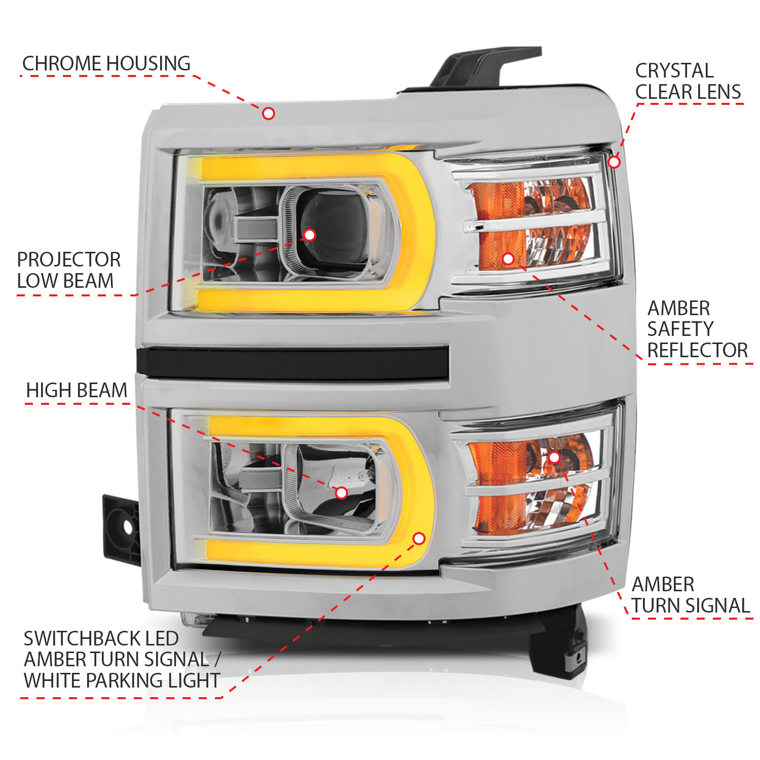 ANZO USA ANZO USA Projector Headlights 111413