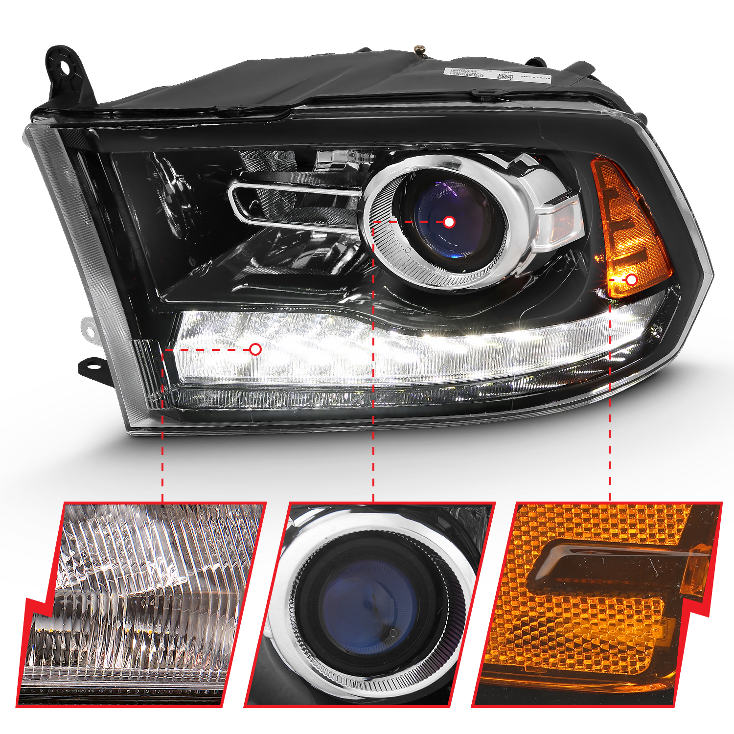 ANZO USA ANZO USA Projector Headlights W/ Halo 111439
