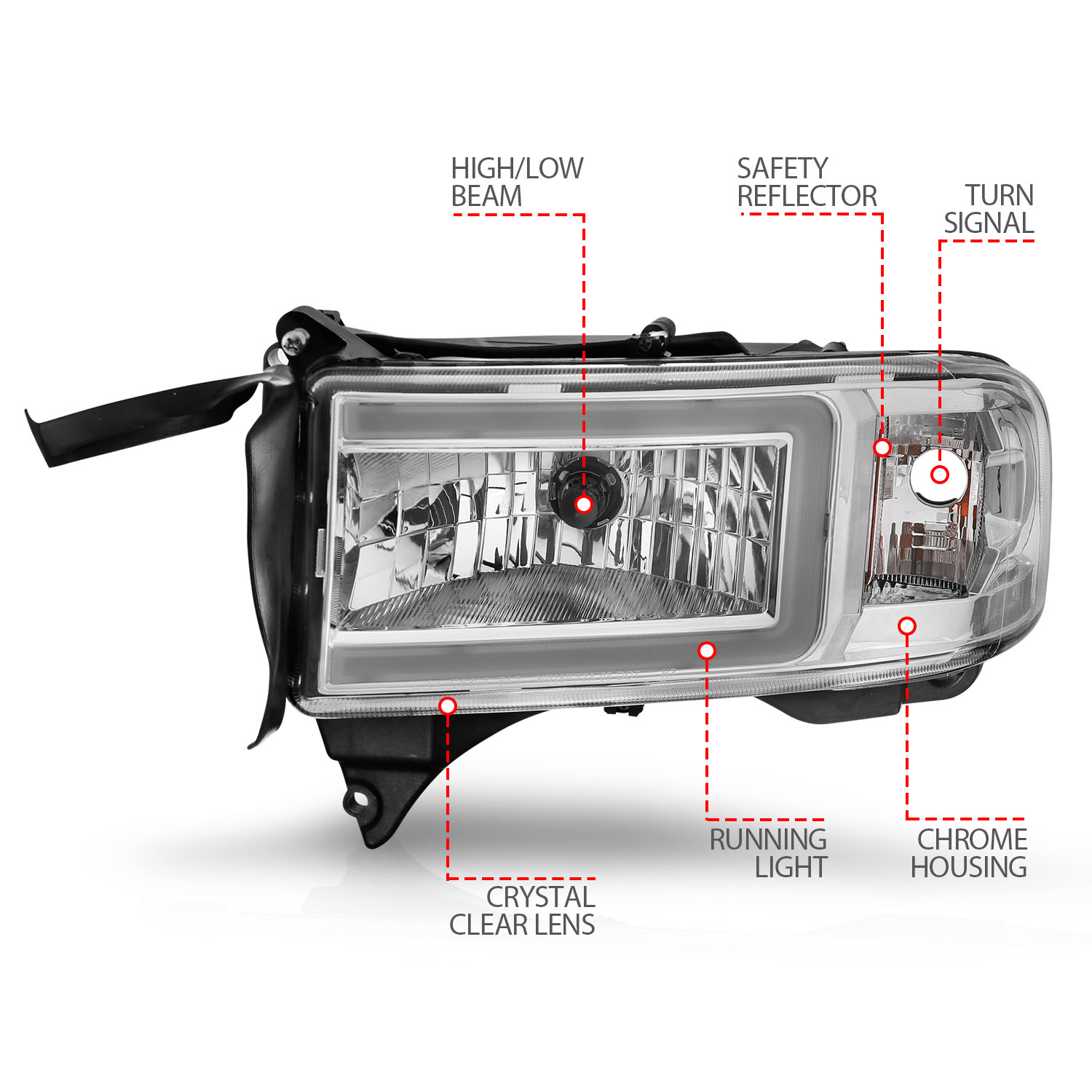 ANZO USA Crystal Headlight 111555