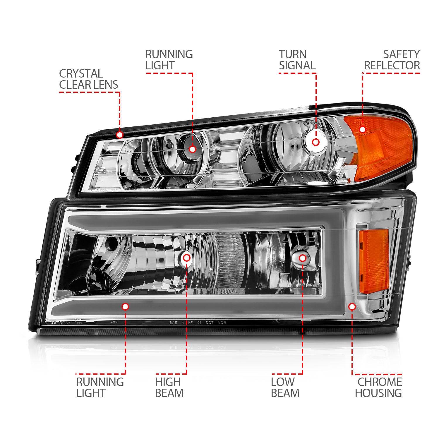 ANZO USA Crystal Headlight 111559