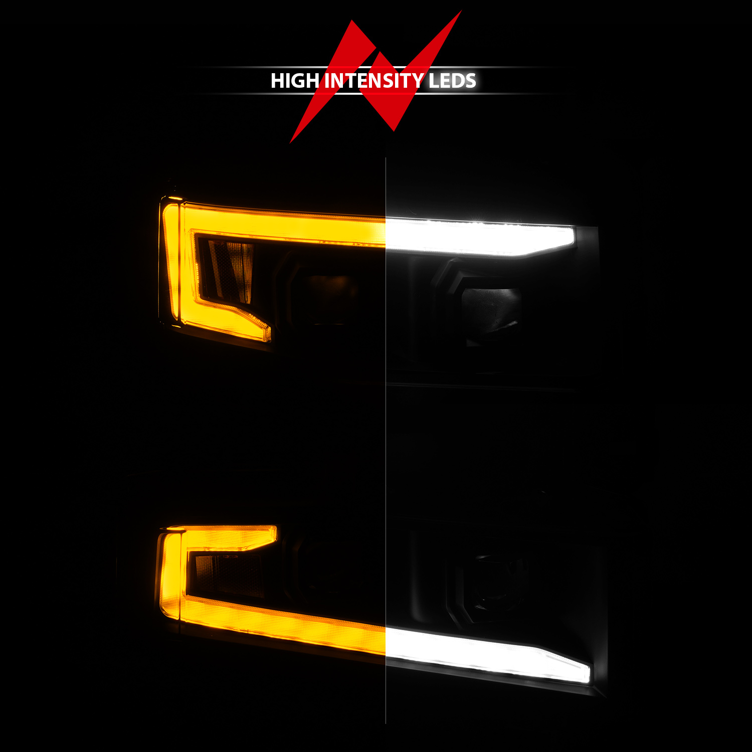 ANZO USA LED Projector Headlight 111566-R