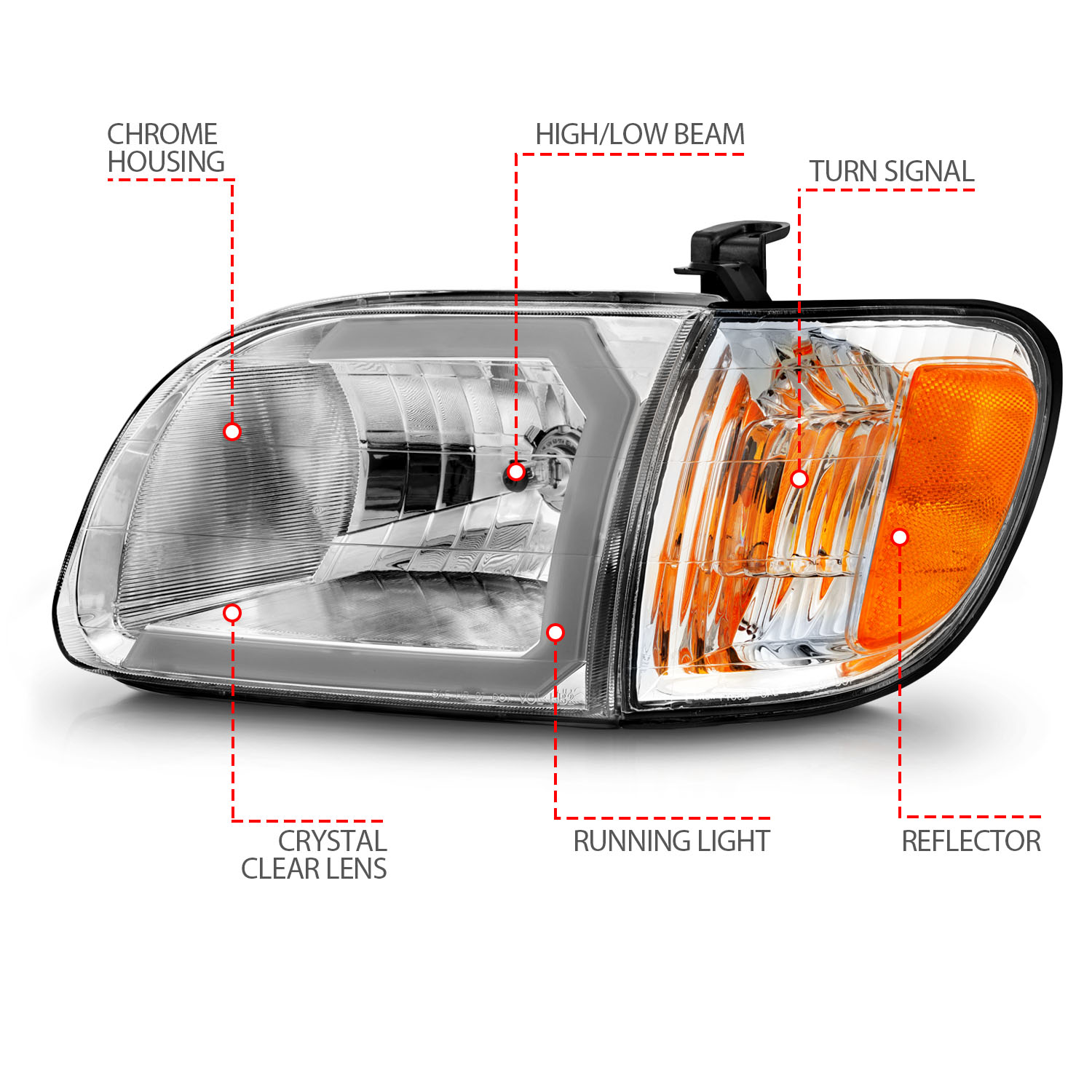 ANZO USA Crystal Headlight 111580