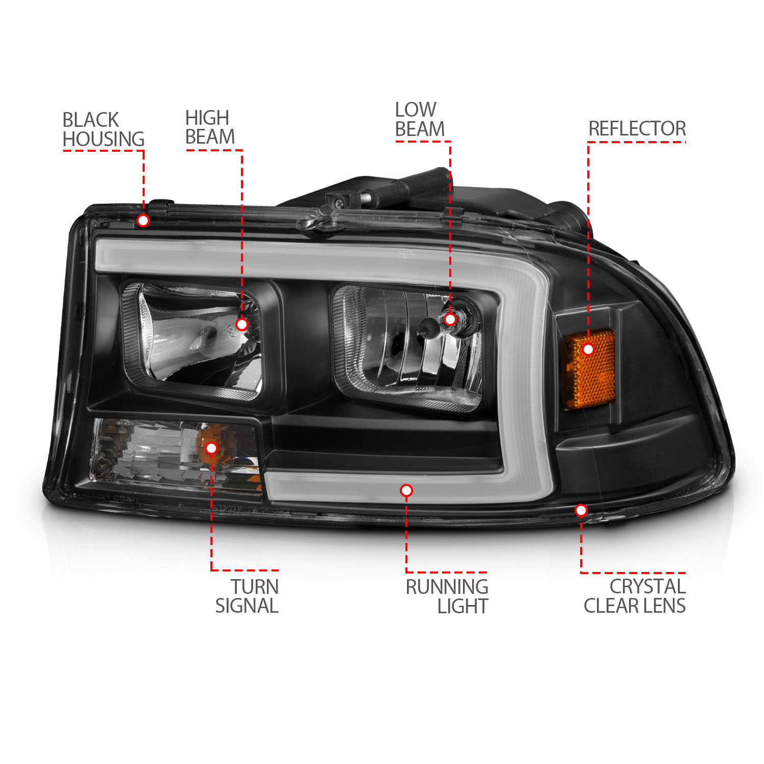 ANZO USA Crystal Headlight 111591