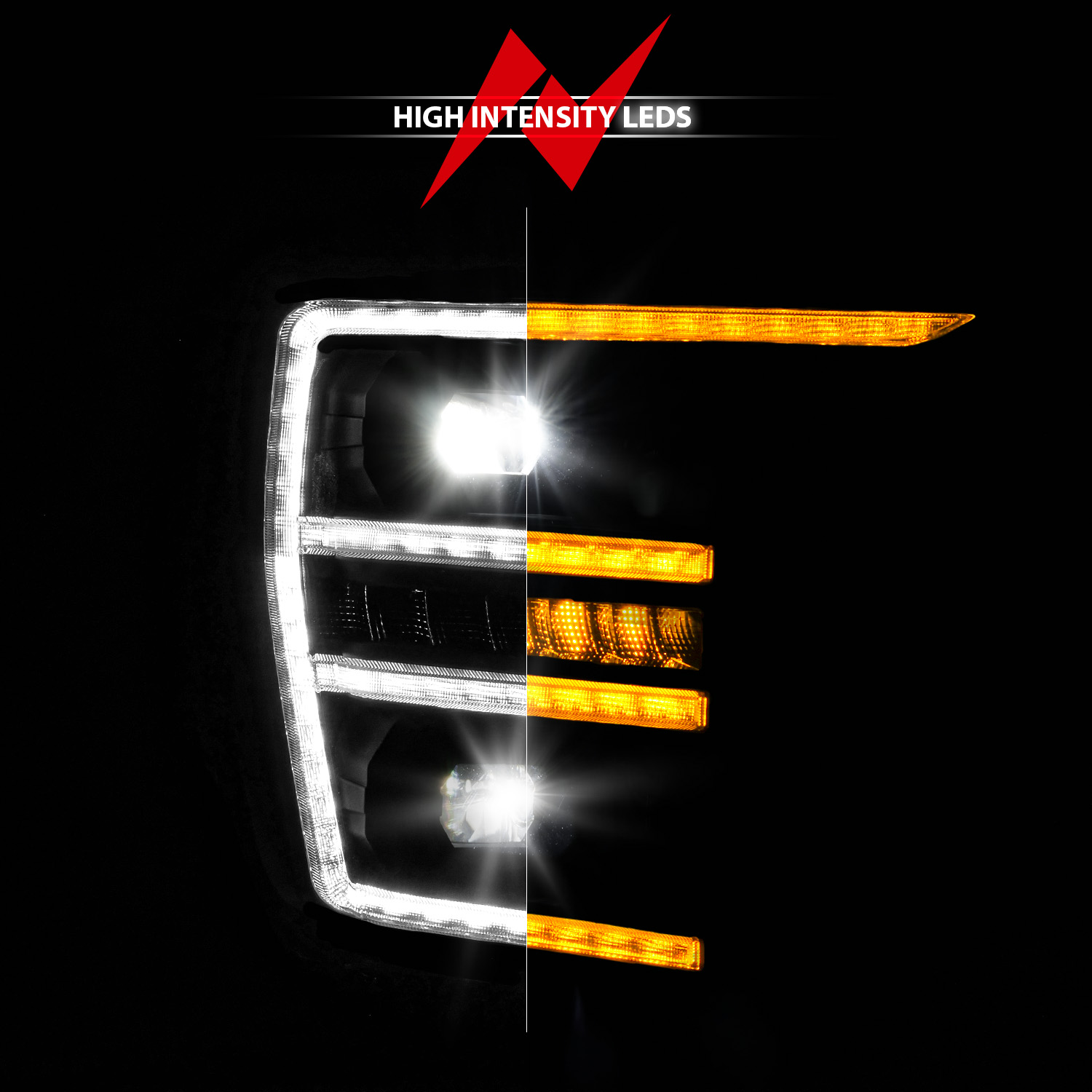 ANZO USA LED Projector Headlights 111594-R