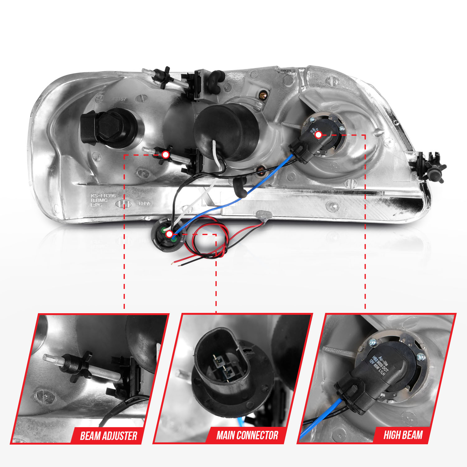 ANZO USA Crystal Headlight 111503