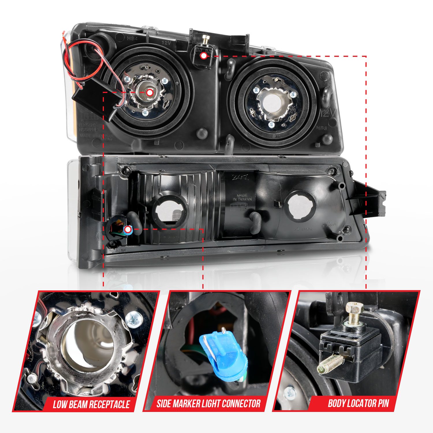 ANZO USA Crystal Headlight 111501