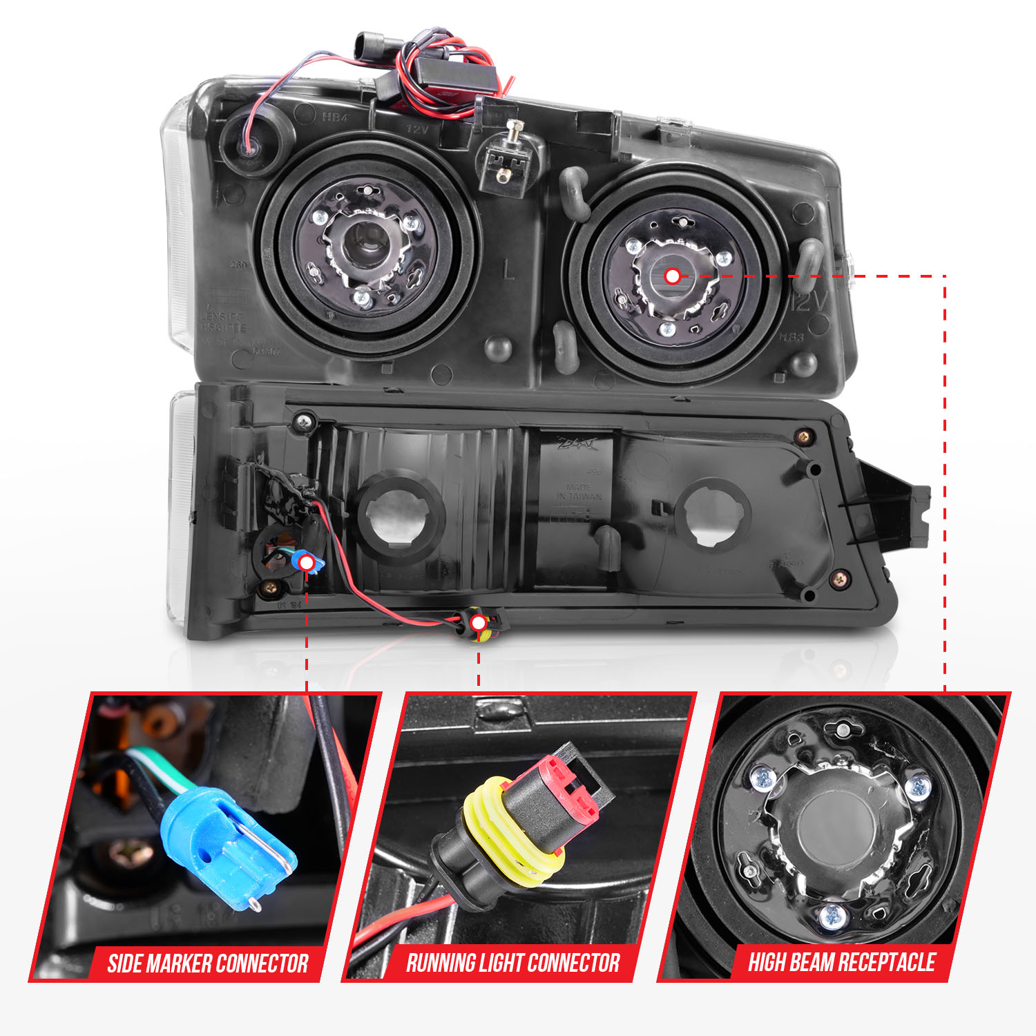 ANZO USA Crystal Headlight 111502