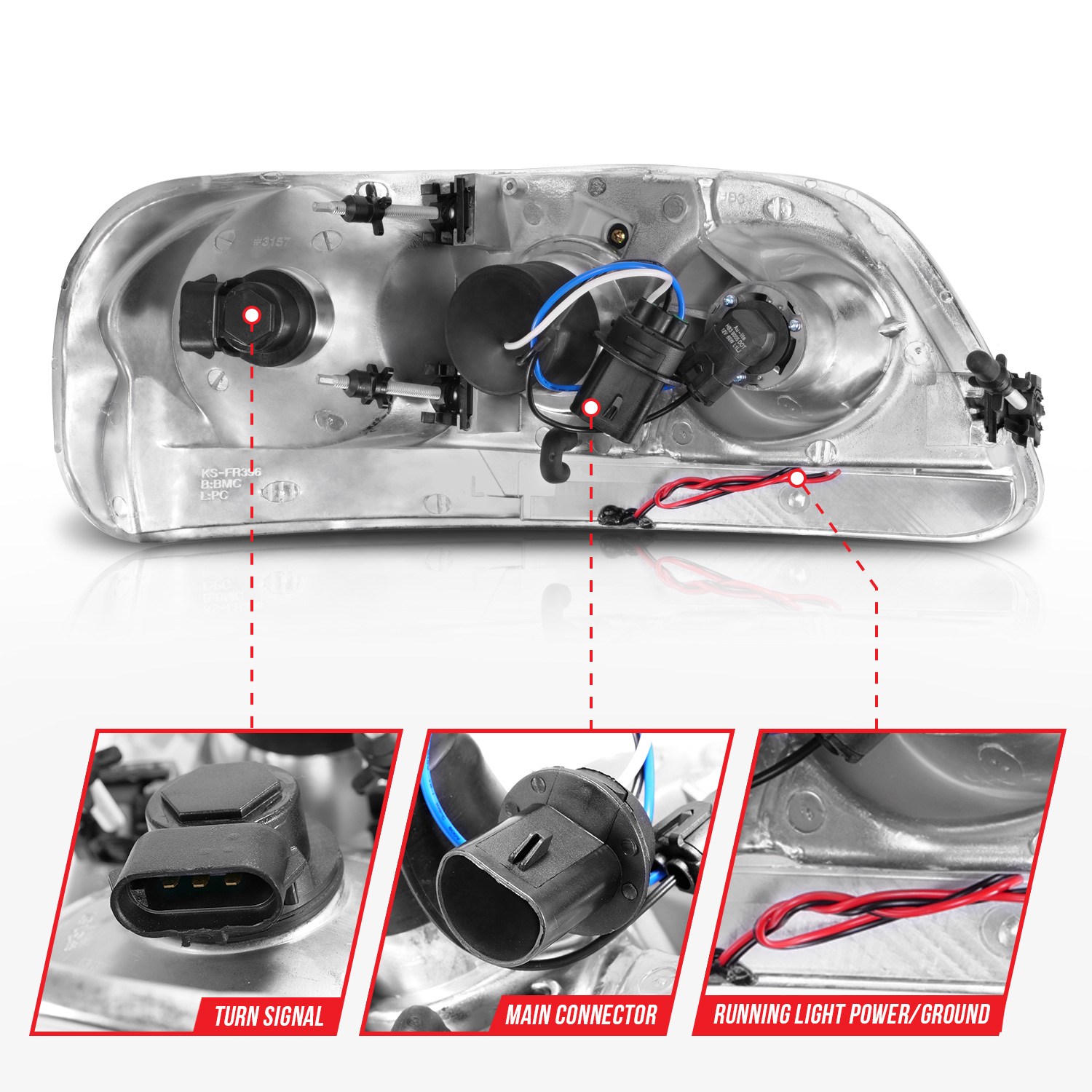 ANZO USA Crystal Headlight 111504