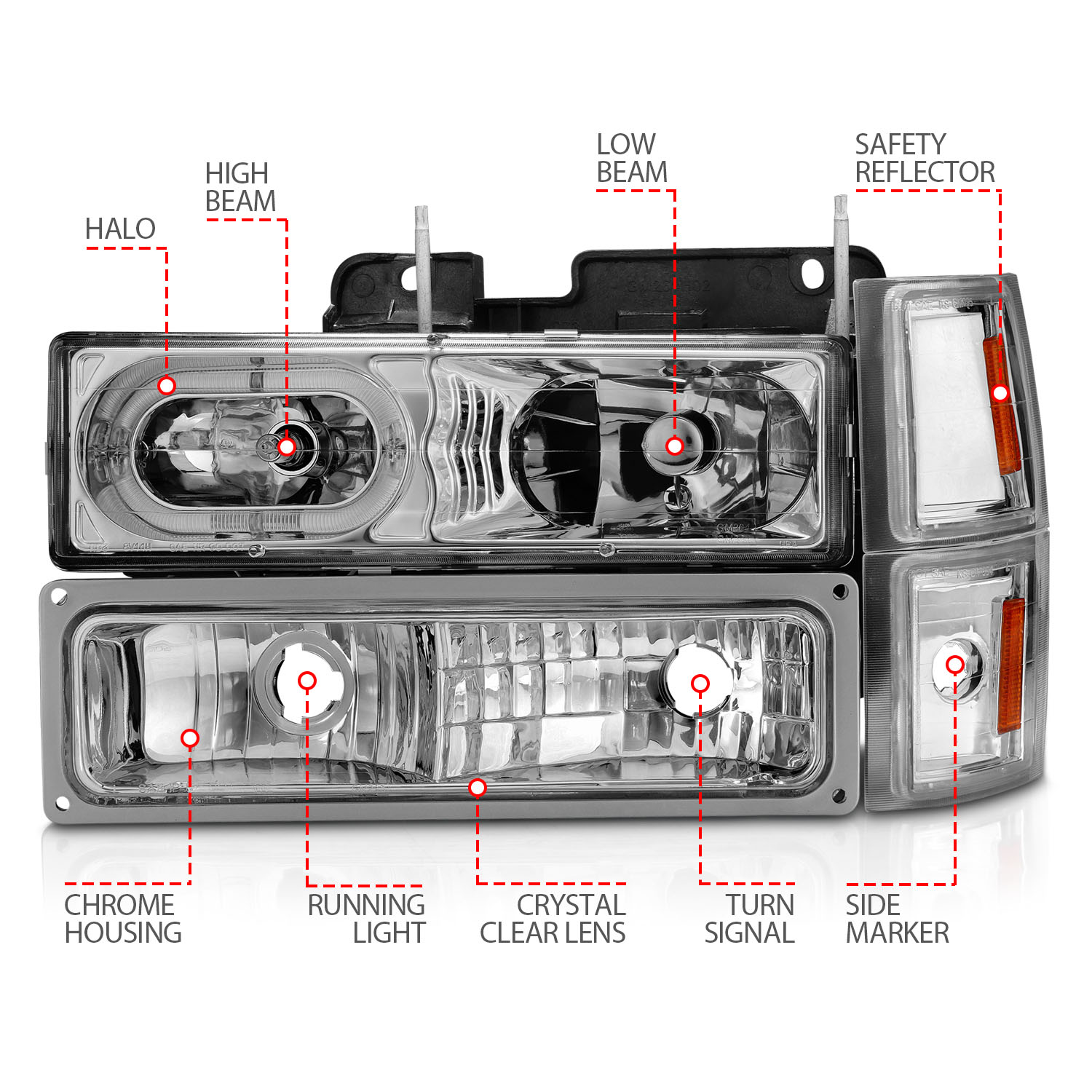 ANZO USA Crystal Headlight 111508