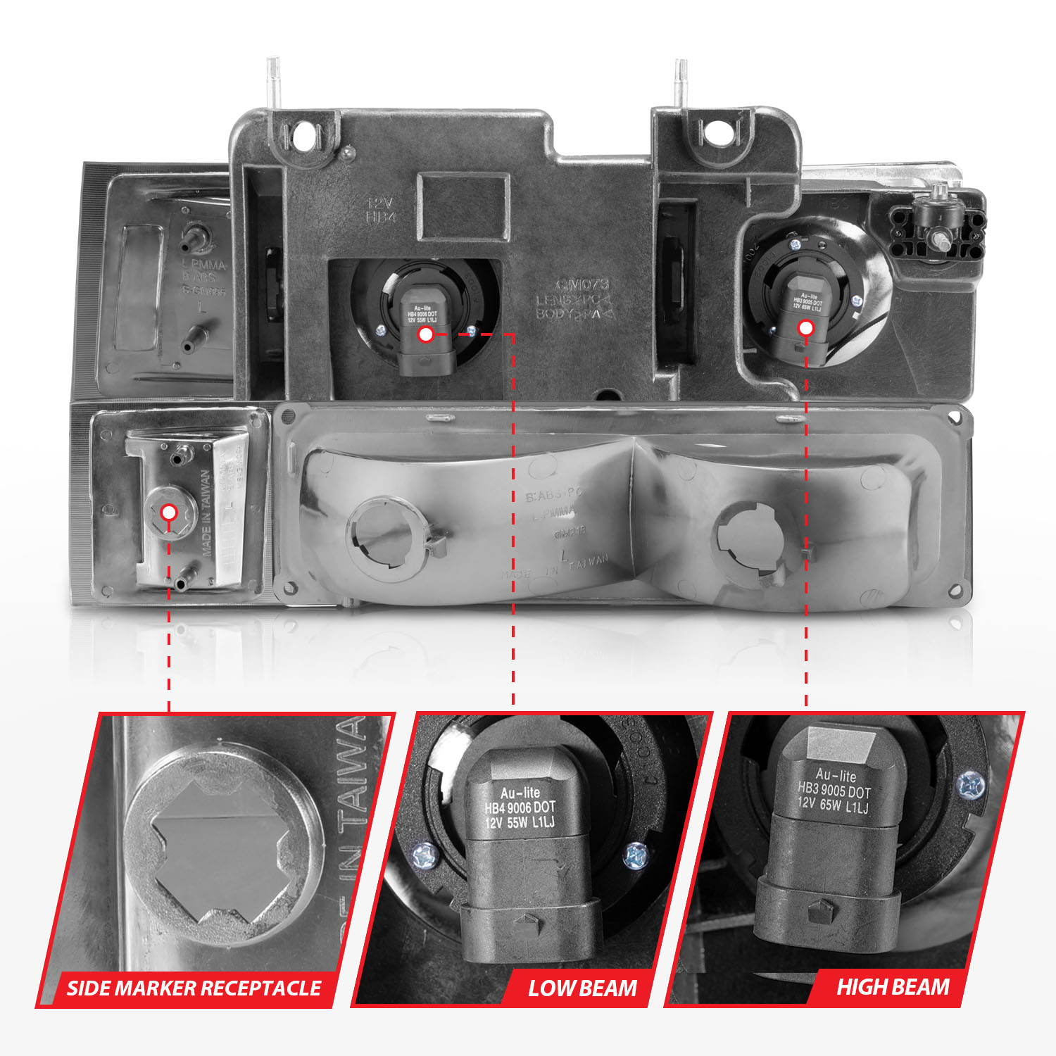 ANZO USA Crystal Headlight 111508