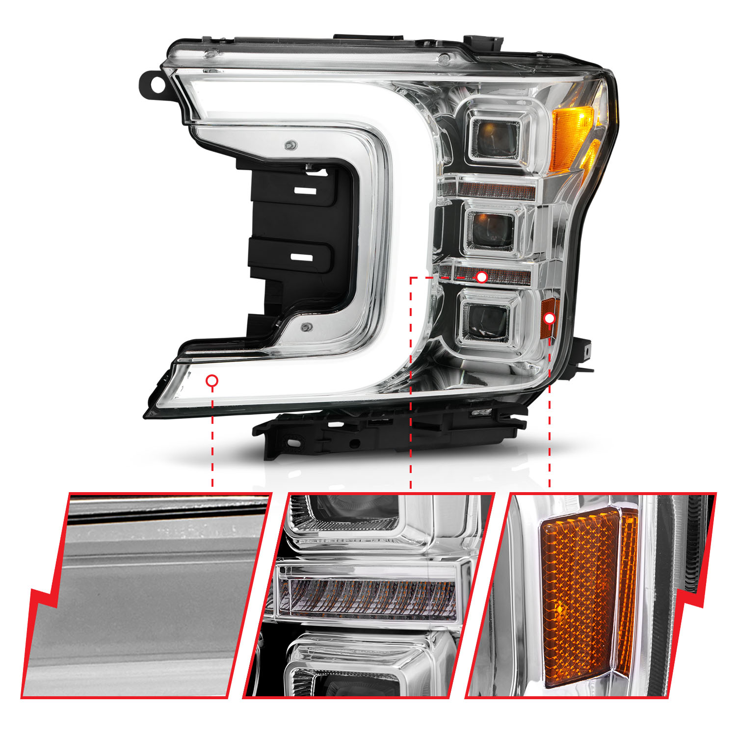 ANZO USA LED Projector Headlight 111521