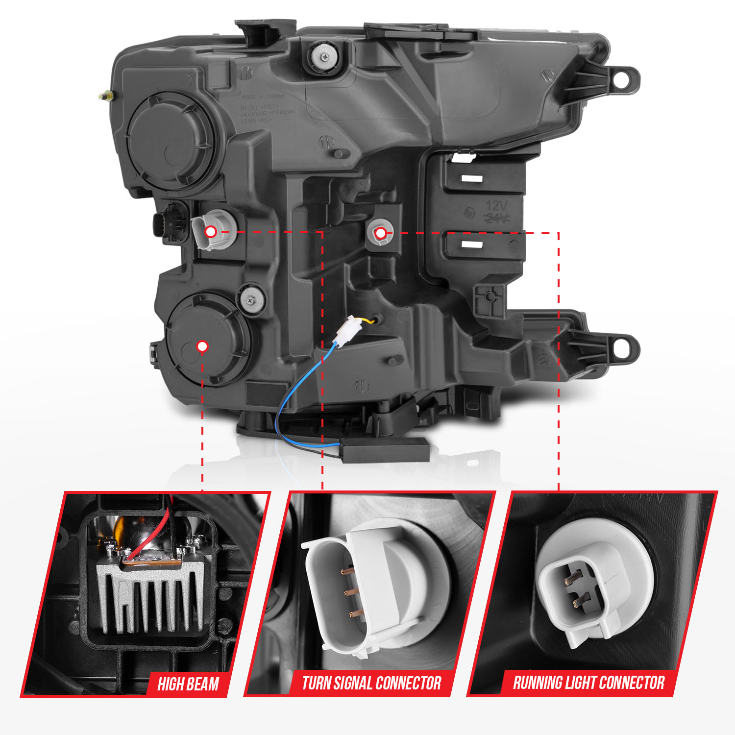 ANZO USA LED Projector Headlight 111521