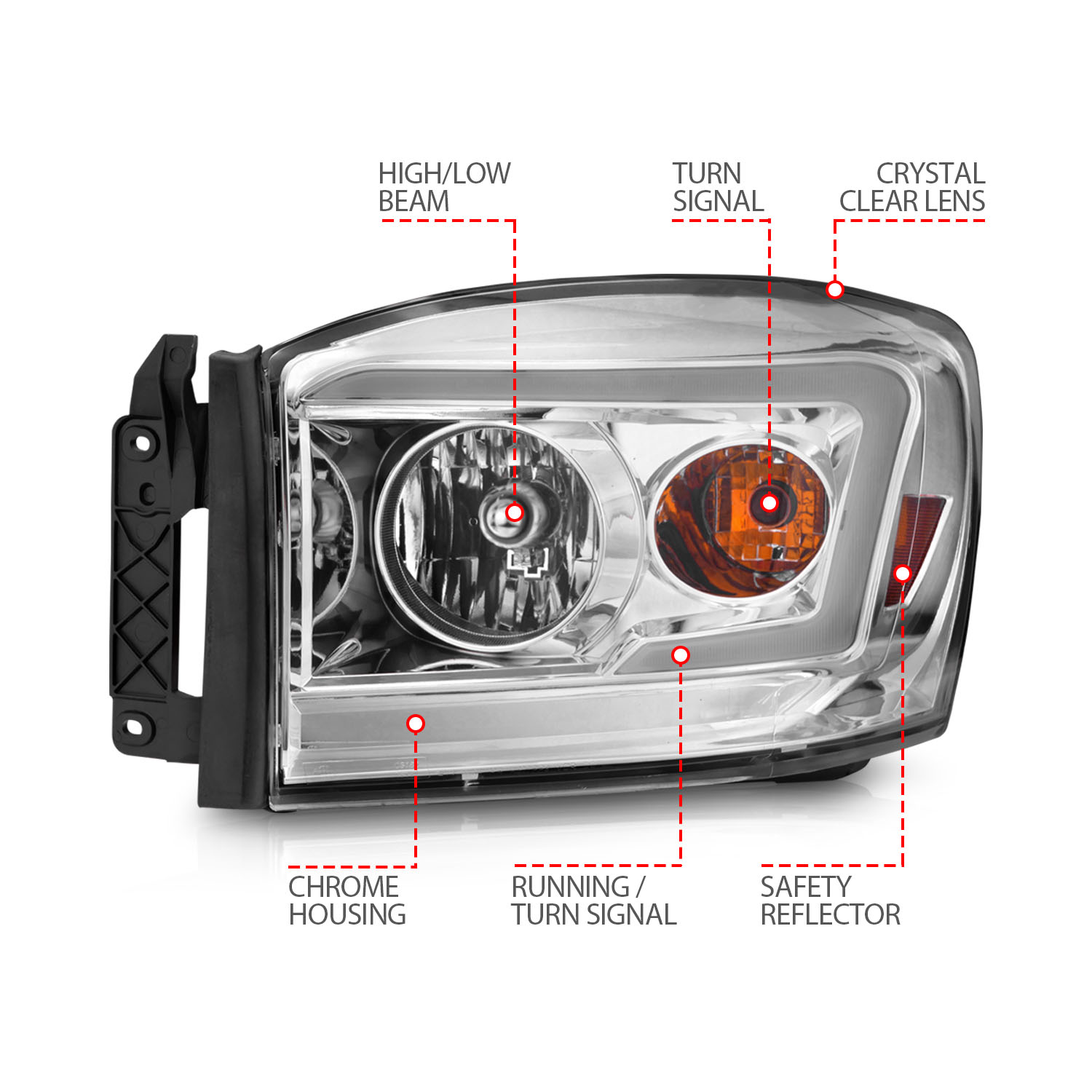 ANZO USA Crystal Headlight 111525