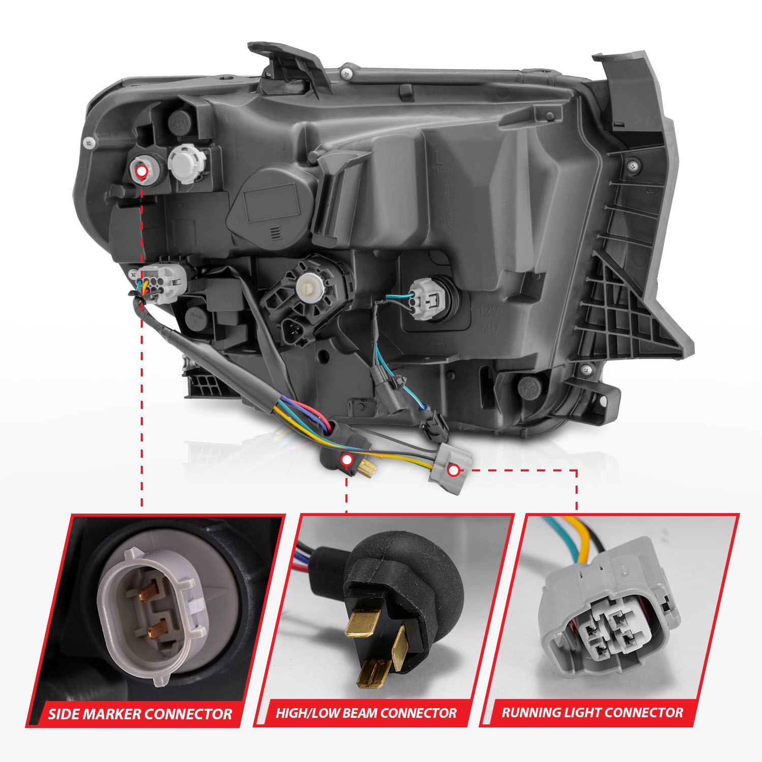 ANZO USA LED Crystal Headlight 111533