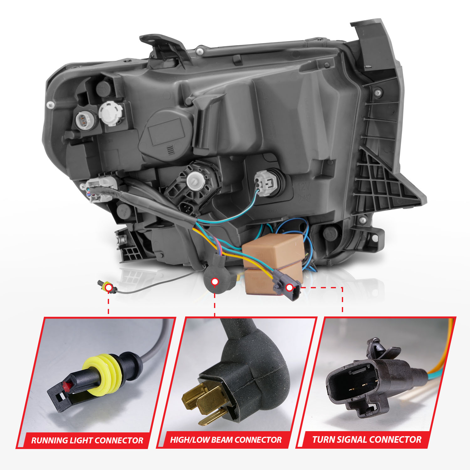 ANZO USA LED Crystal Headlight 111531