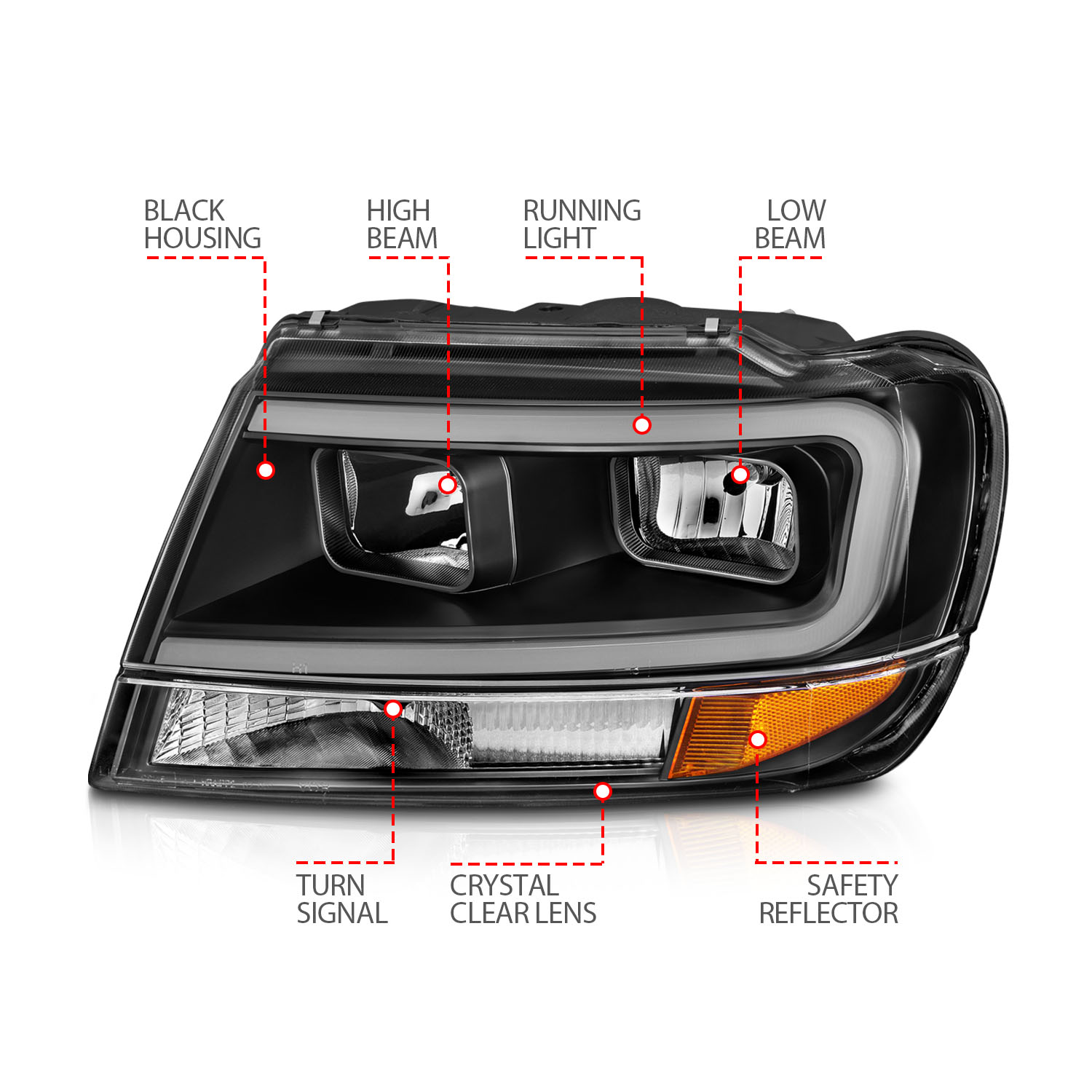ANZO USA Crystal Headlight 111537