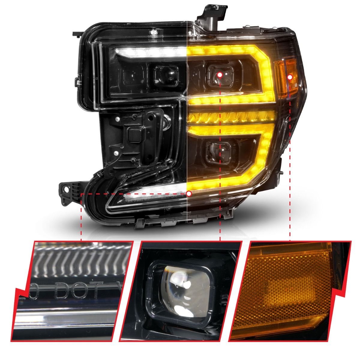 ANZO USA LED Projector Headlights 111600