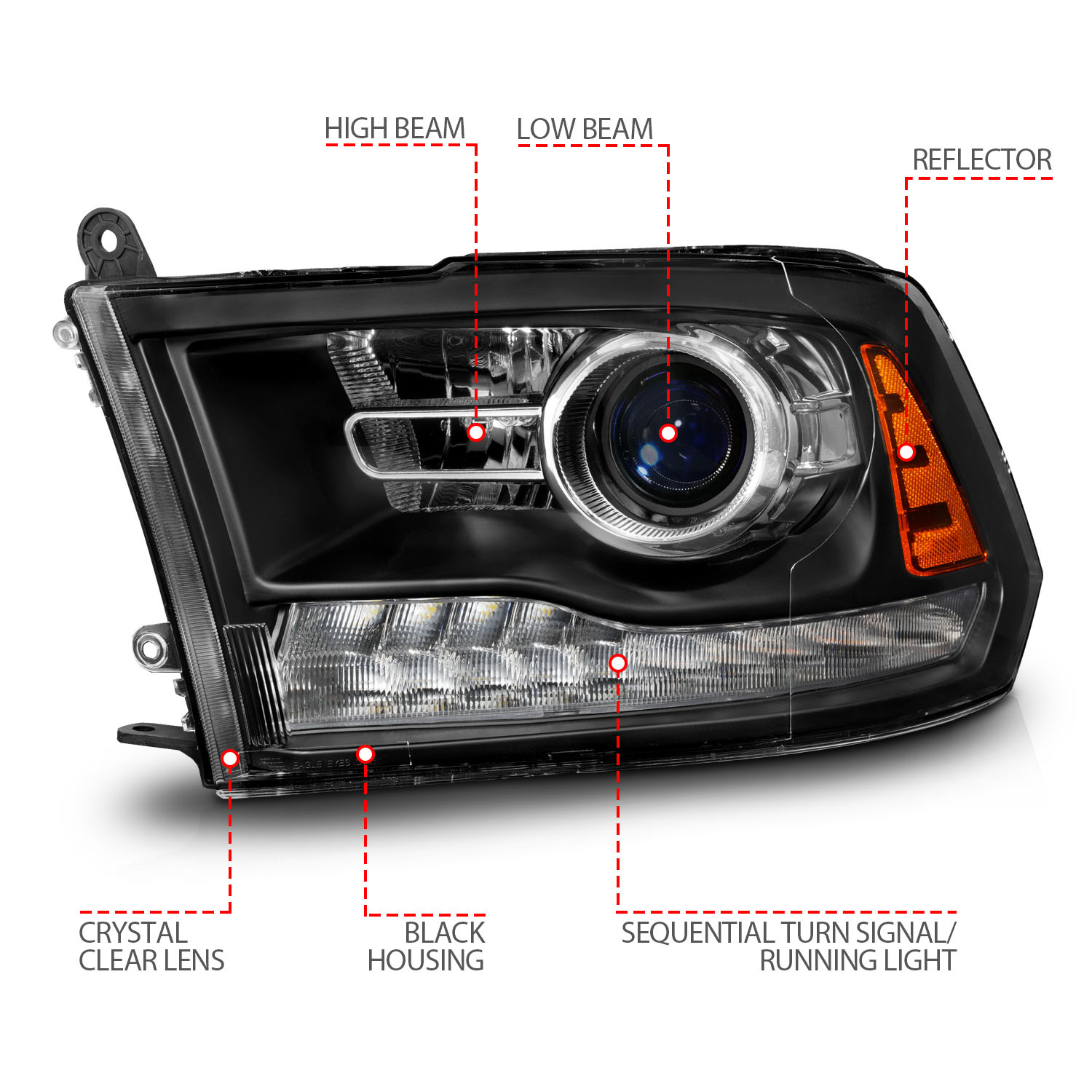ANZO USA Projector Headlight 111609