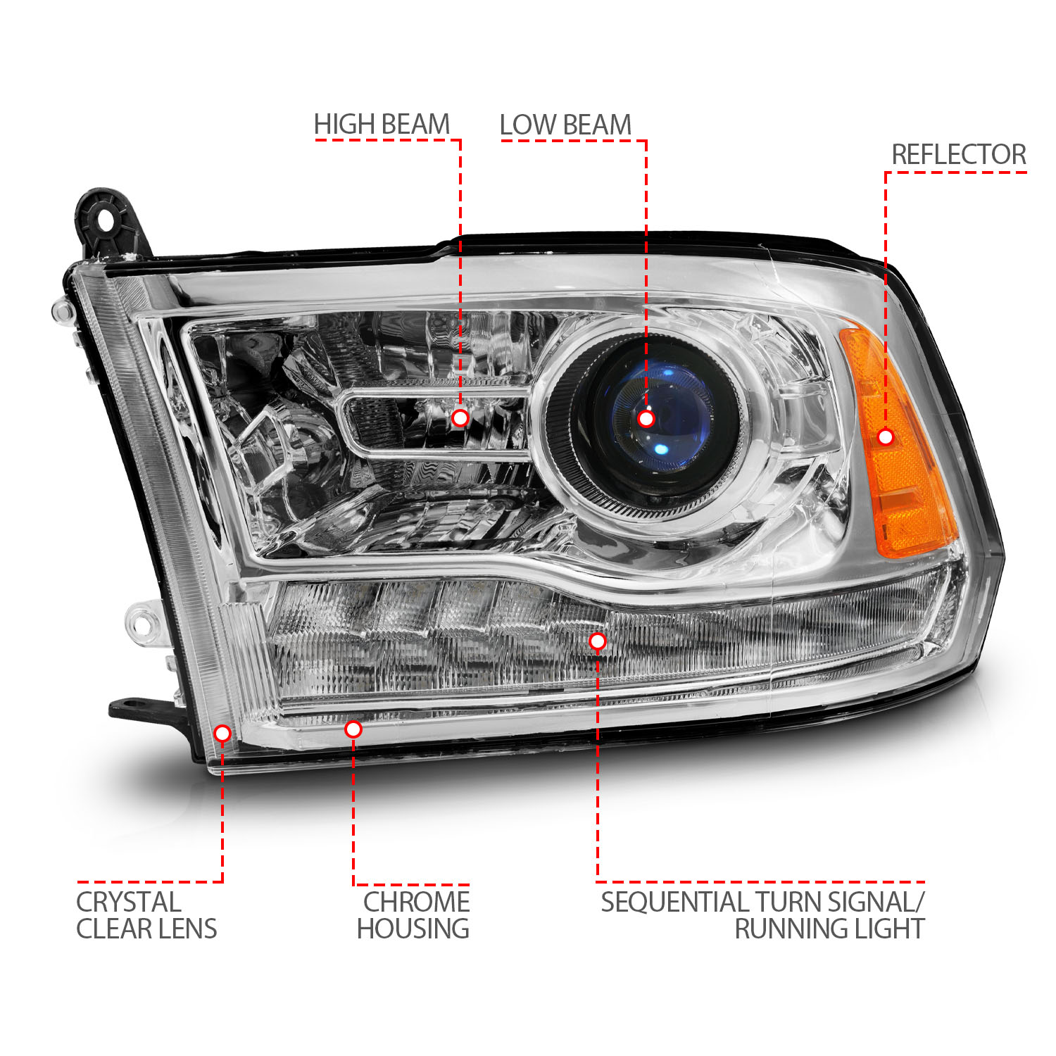 ANZO USA Projector Headlight 111610