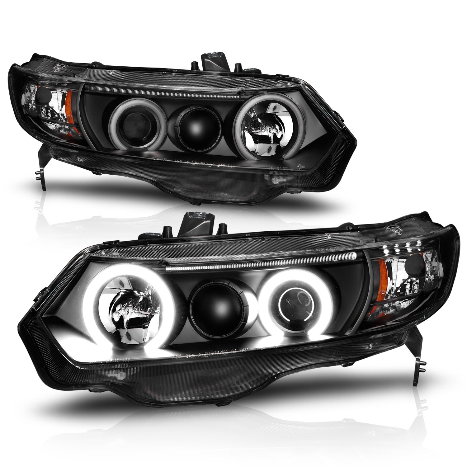 ANZO USA Projector Headlight Set w/Halo 121062