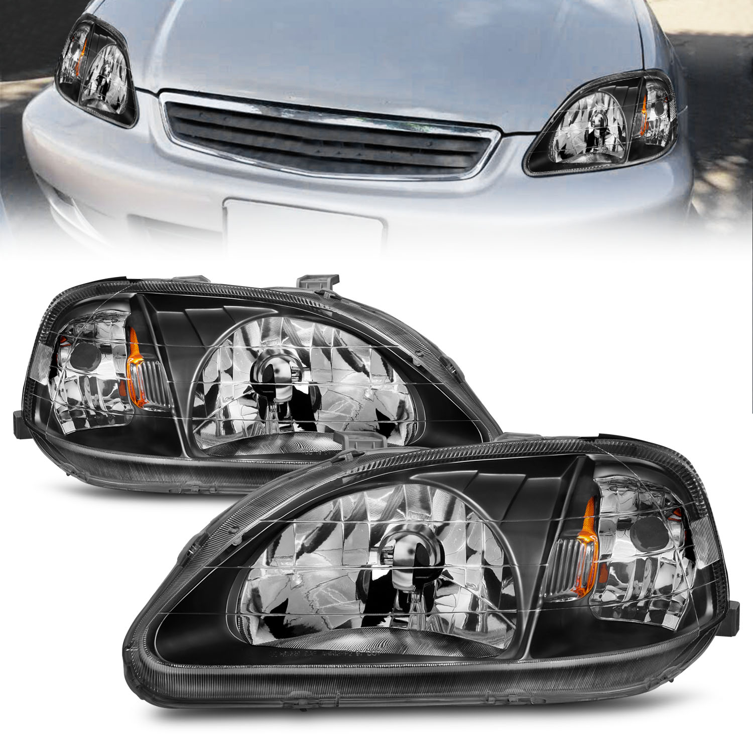ANZO USA Crystal Headlight Set 121070