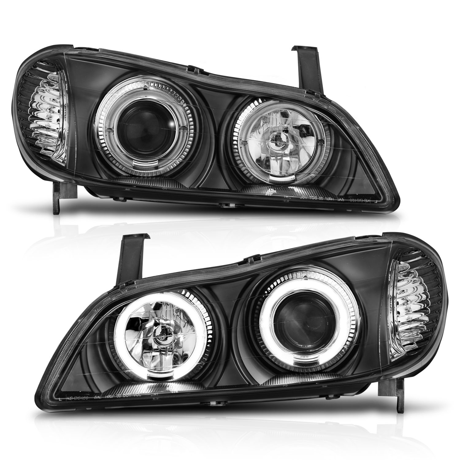 ANZO USA Projector Headlight Set w/Halo 121077