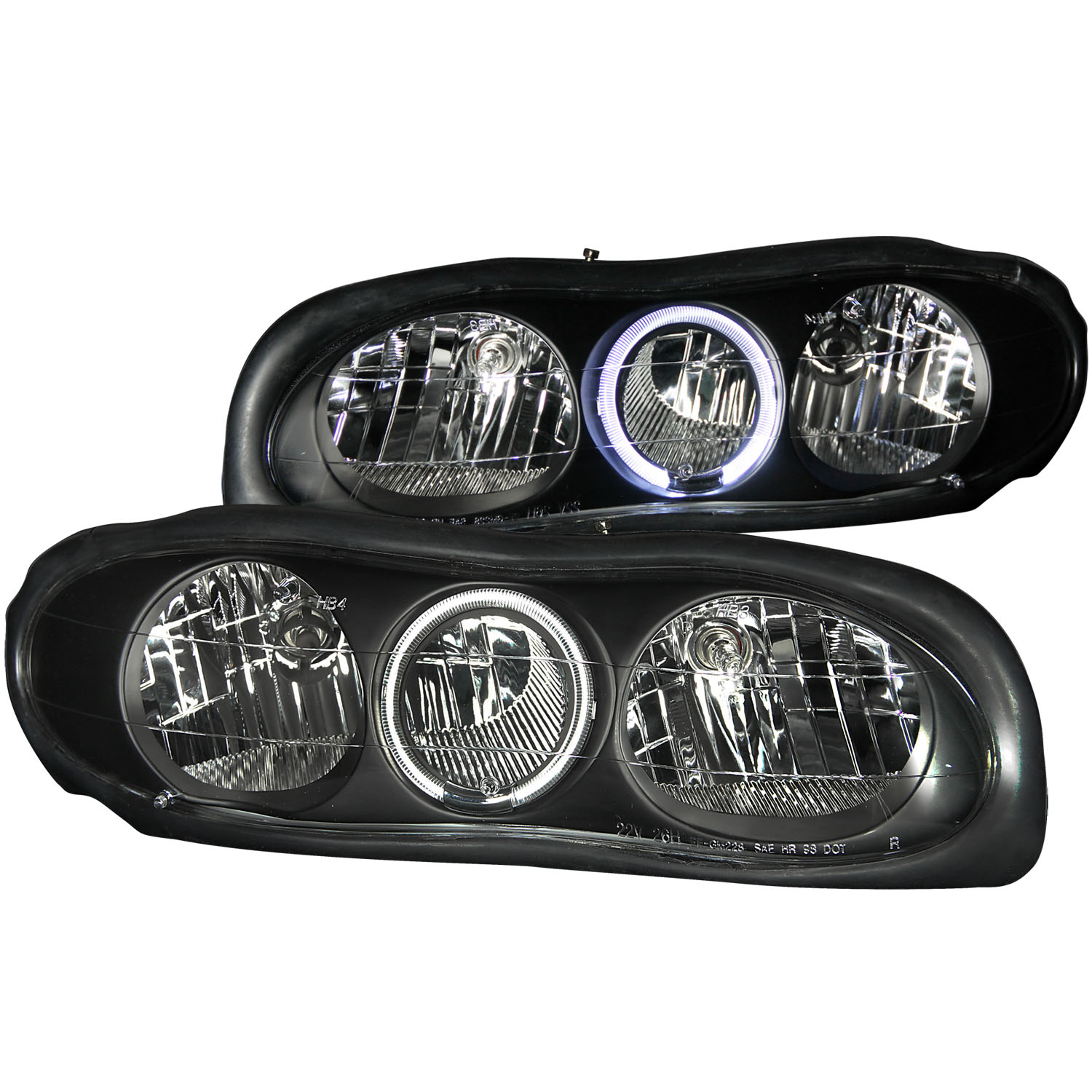 ANZO USA Crystal Headlight Set w/Halo 121024