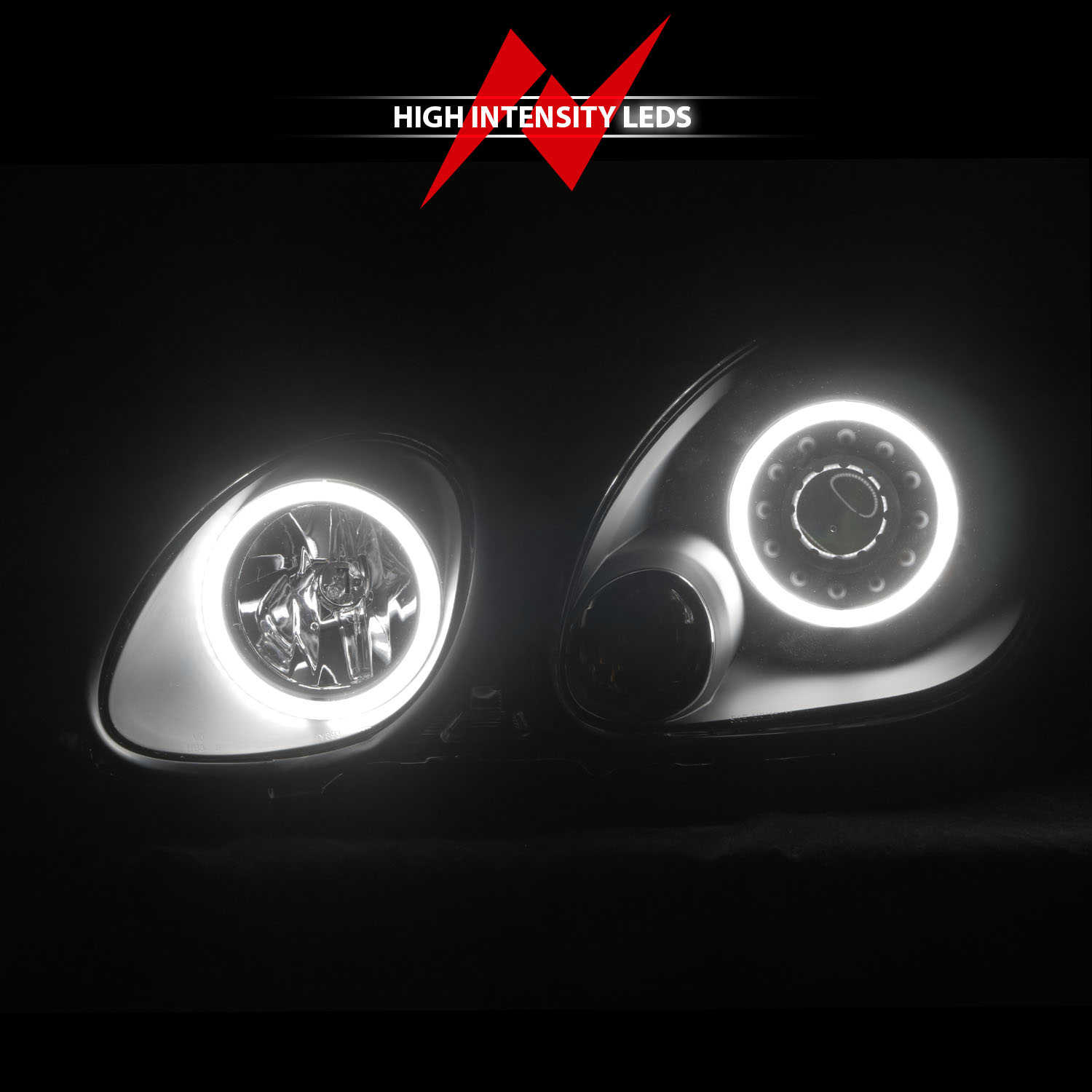 ANZO USA Projector Headlight Set w/Halo 121144