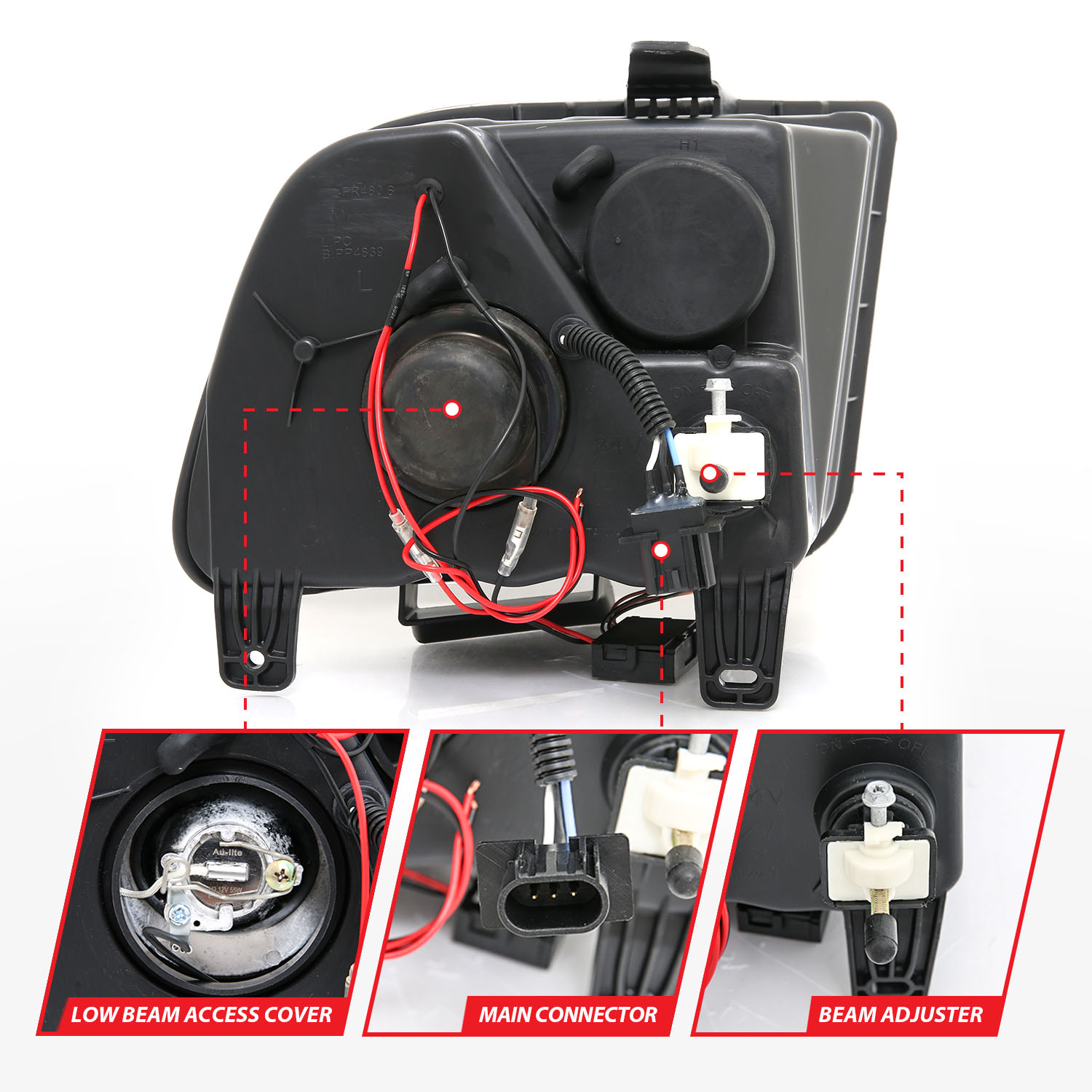 ANZO USA Projector Headlight Set w/Halo 121166