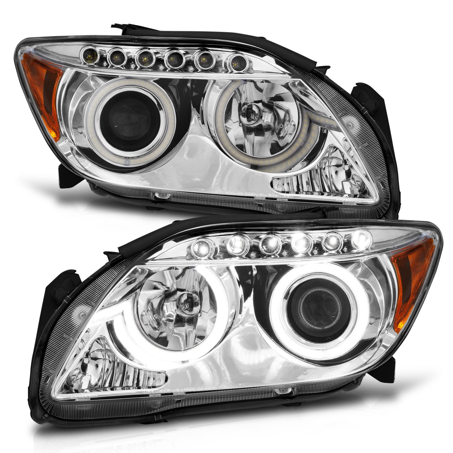 ANZO USA Projector Headlight Set w/Halo 121120